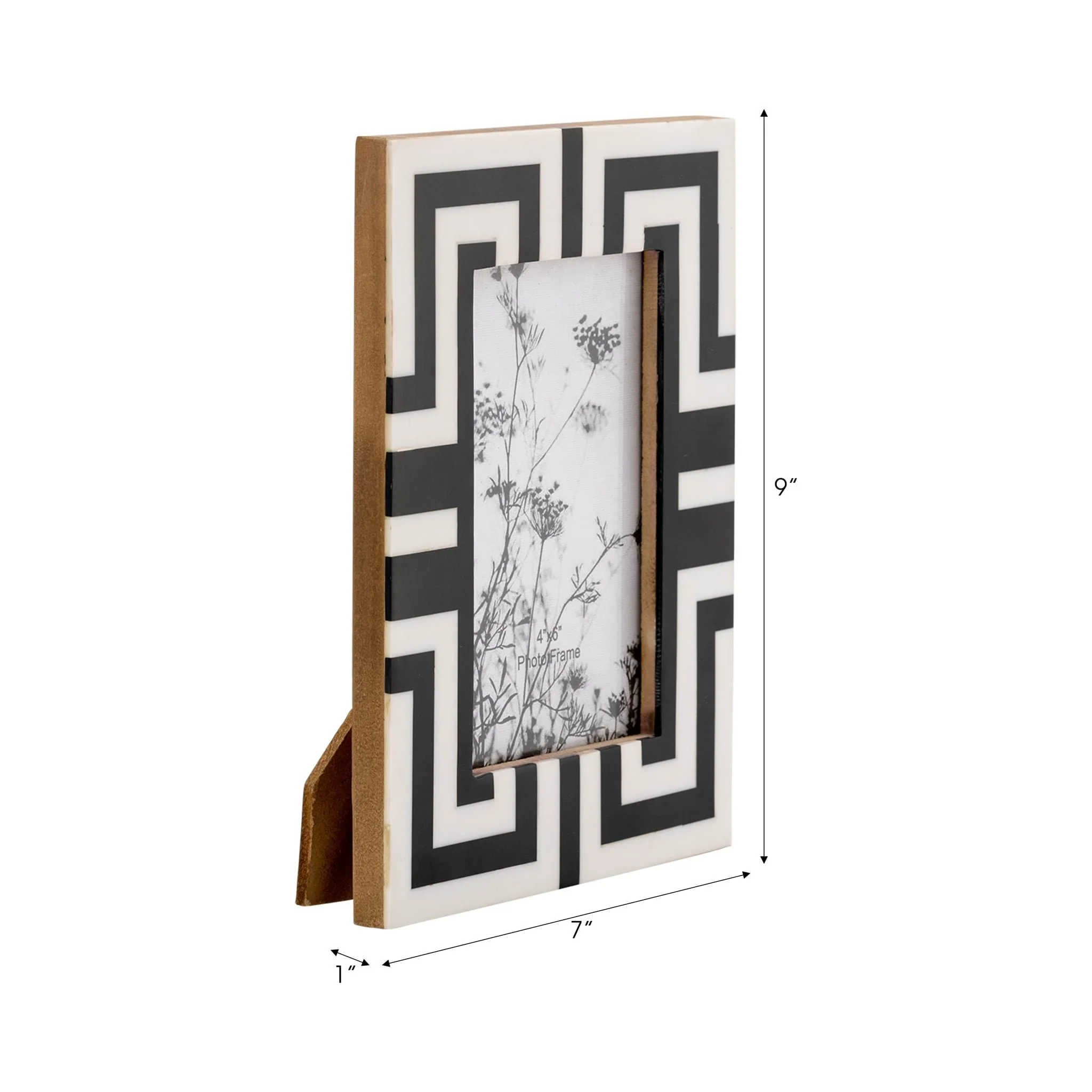 Resin, 4x6  Photo Frame, Black/white - Image 6