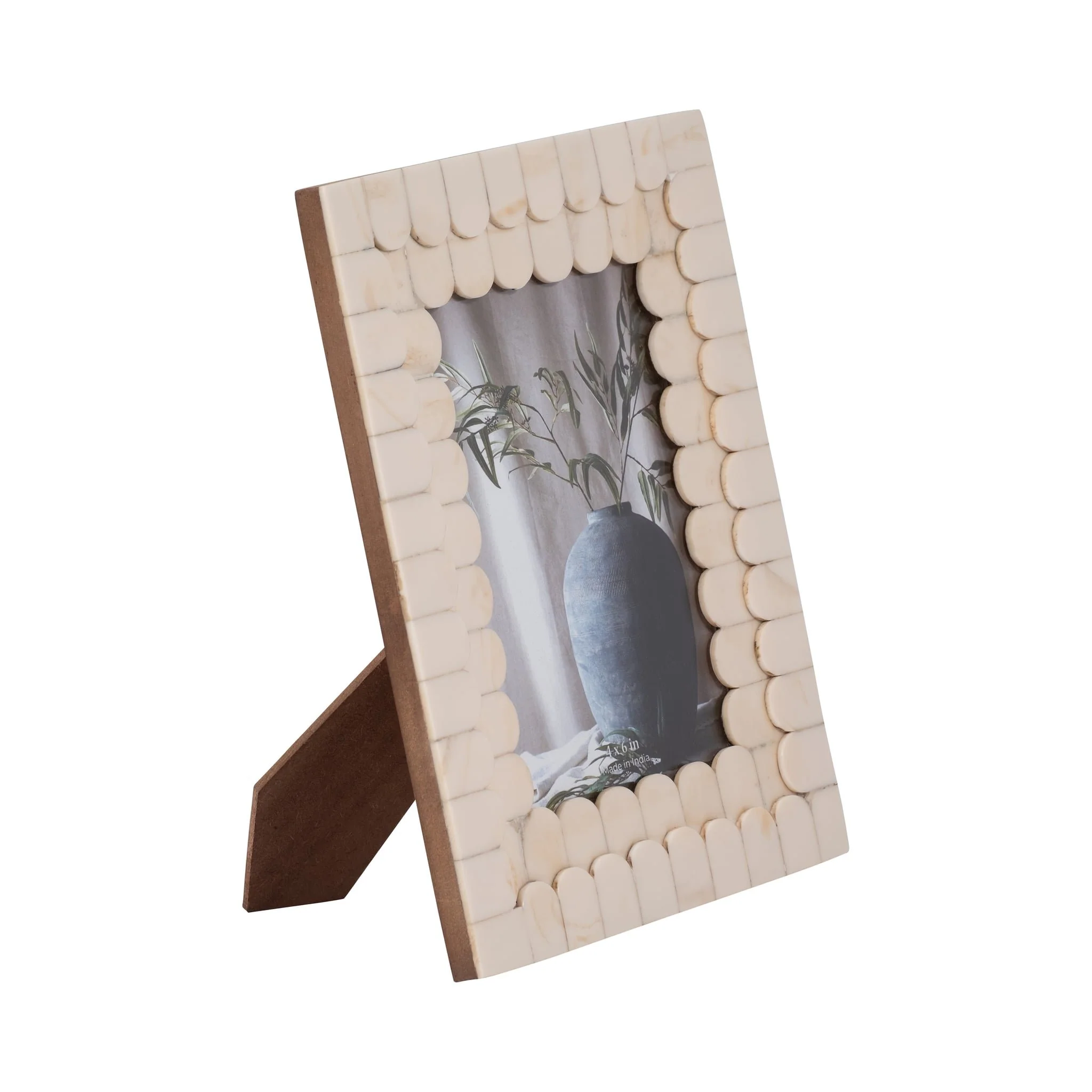 Resin, 4x6 Scalloped Photo Frame, Ivory - Image 2