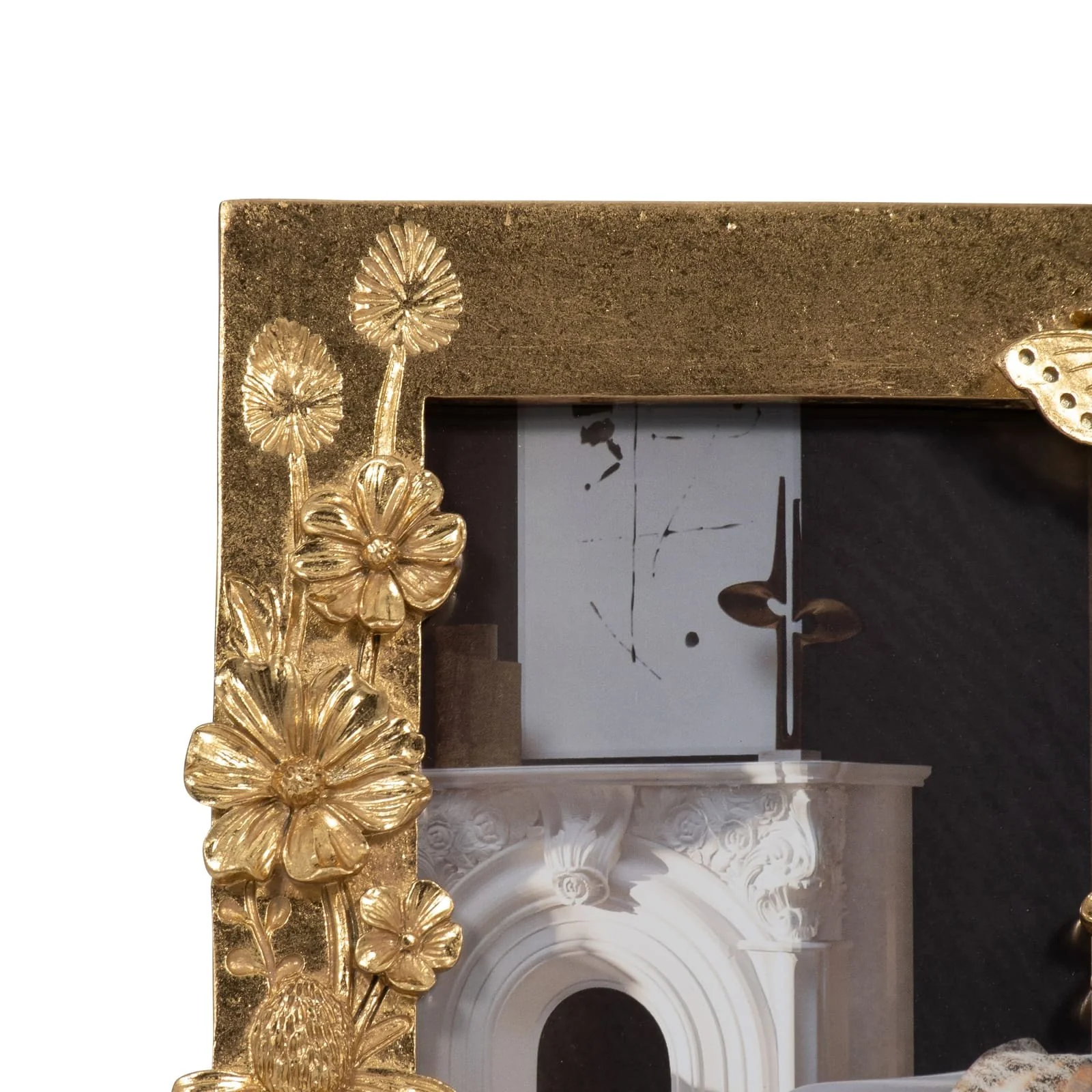 Resin, 4x6 Spring Time Photo Frame, Gold - Image 4