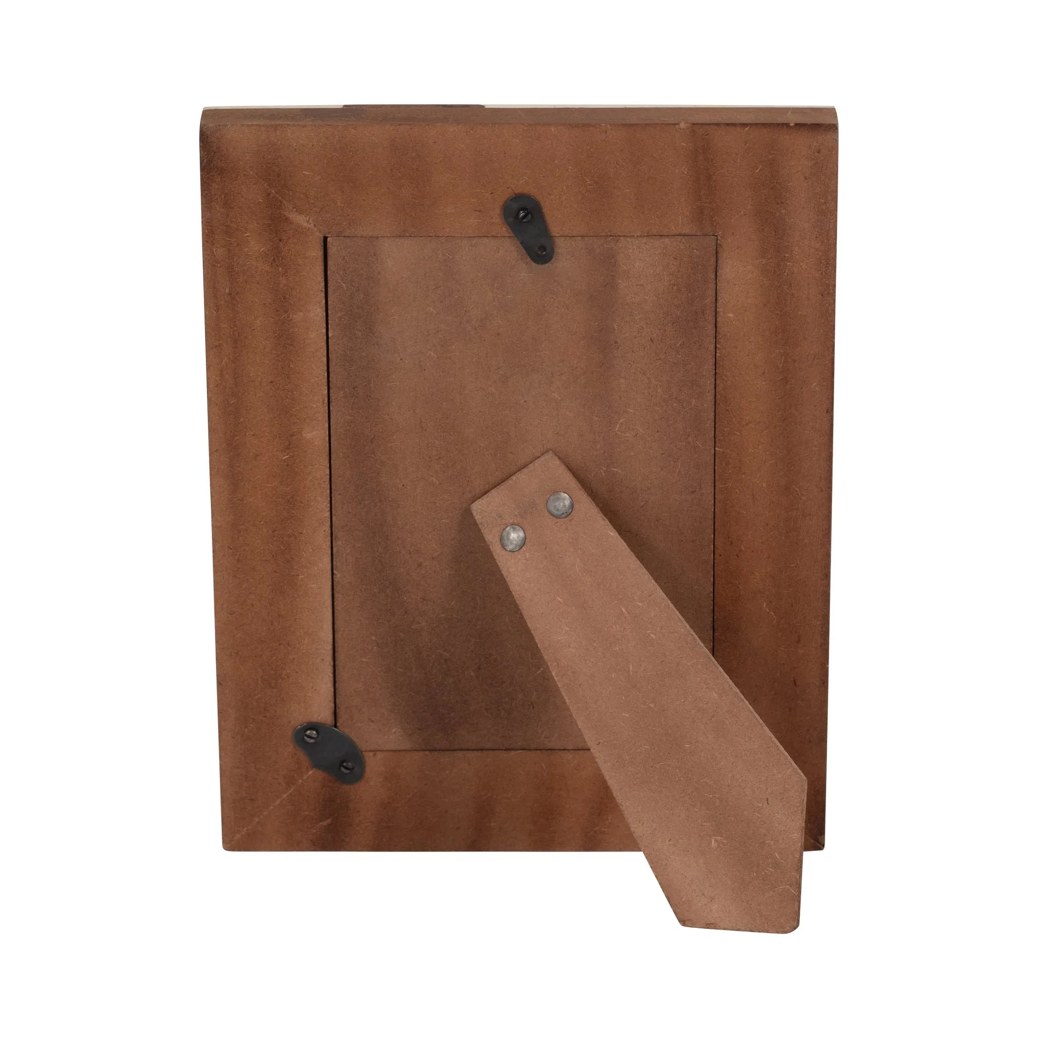 Resin, 4x6 Wood Stripe Photo Frame, Ivory/brown - Image 4