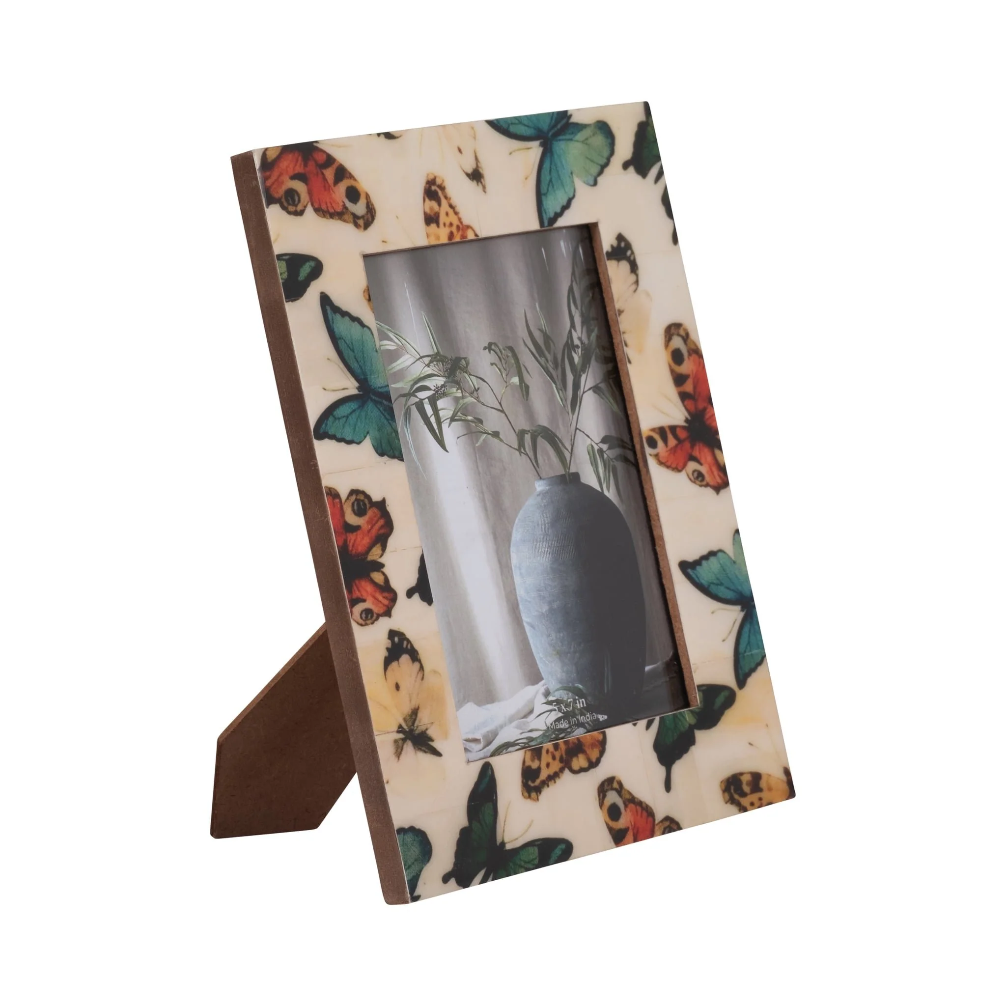 Resin, 5x7 Butterflies Photo Frame, Multi - Image 2