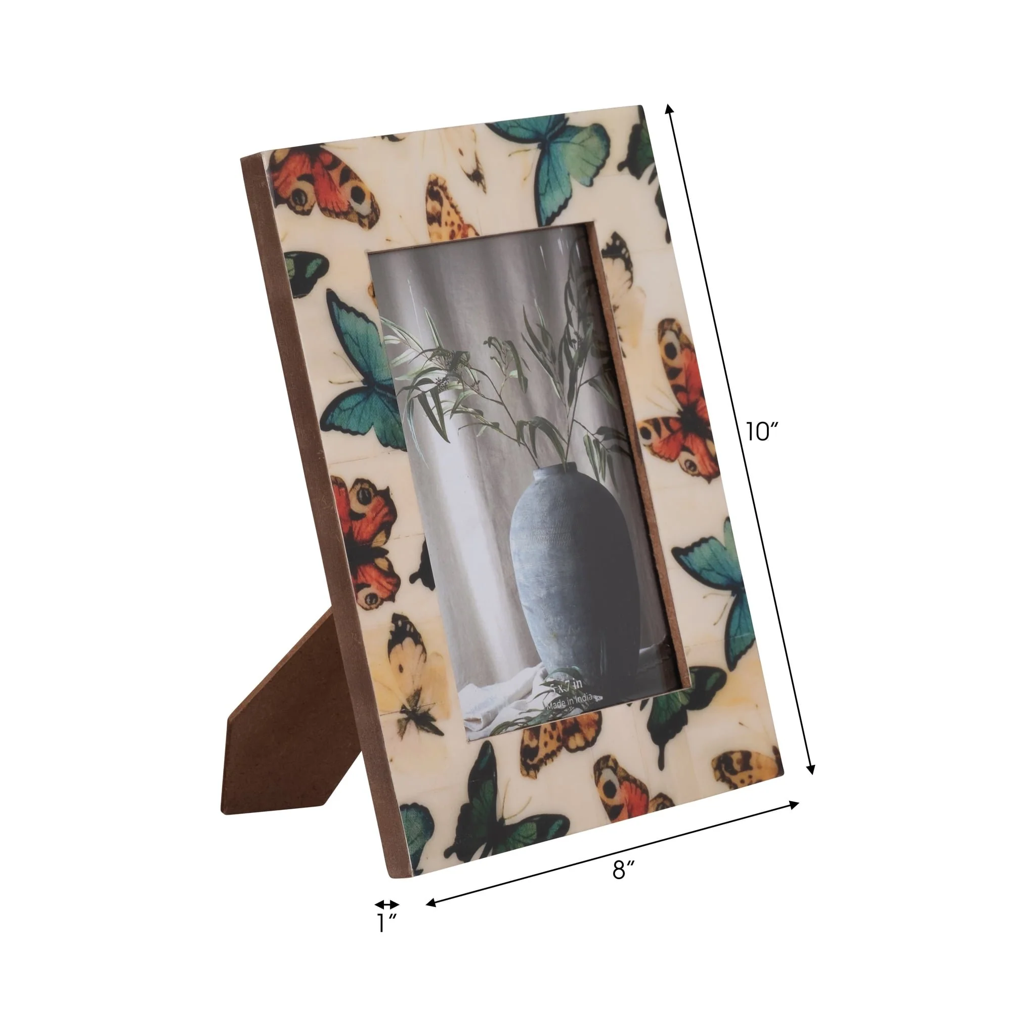 Resin, 5x7 Butterflies Photo Frame, Multi - Image 7