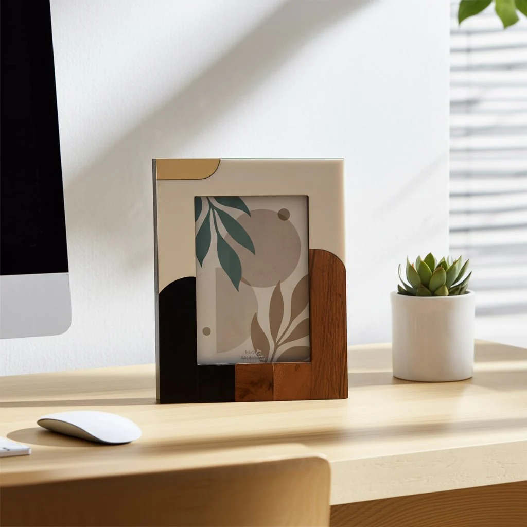 Resin, 5x7 Mid-century Photo Frame, Multi - Image 12