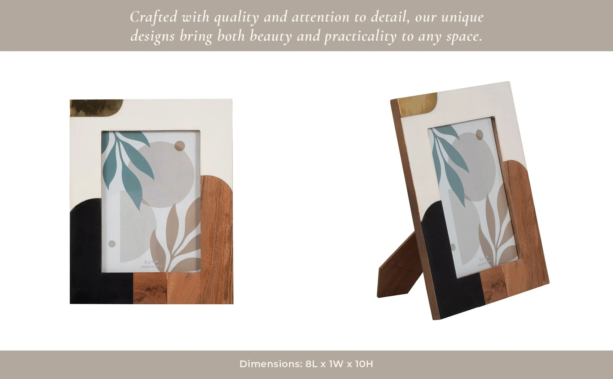 Resin, 5x7 Mid-century Photo Frame, Multi - Image 13