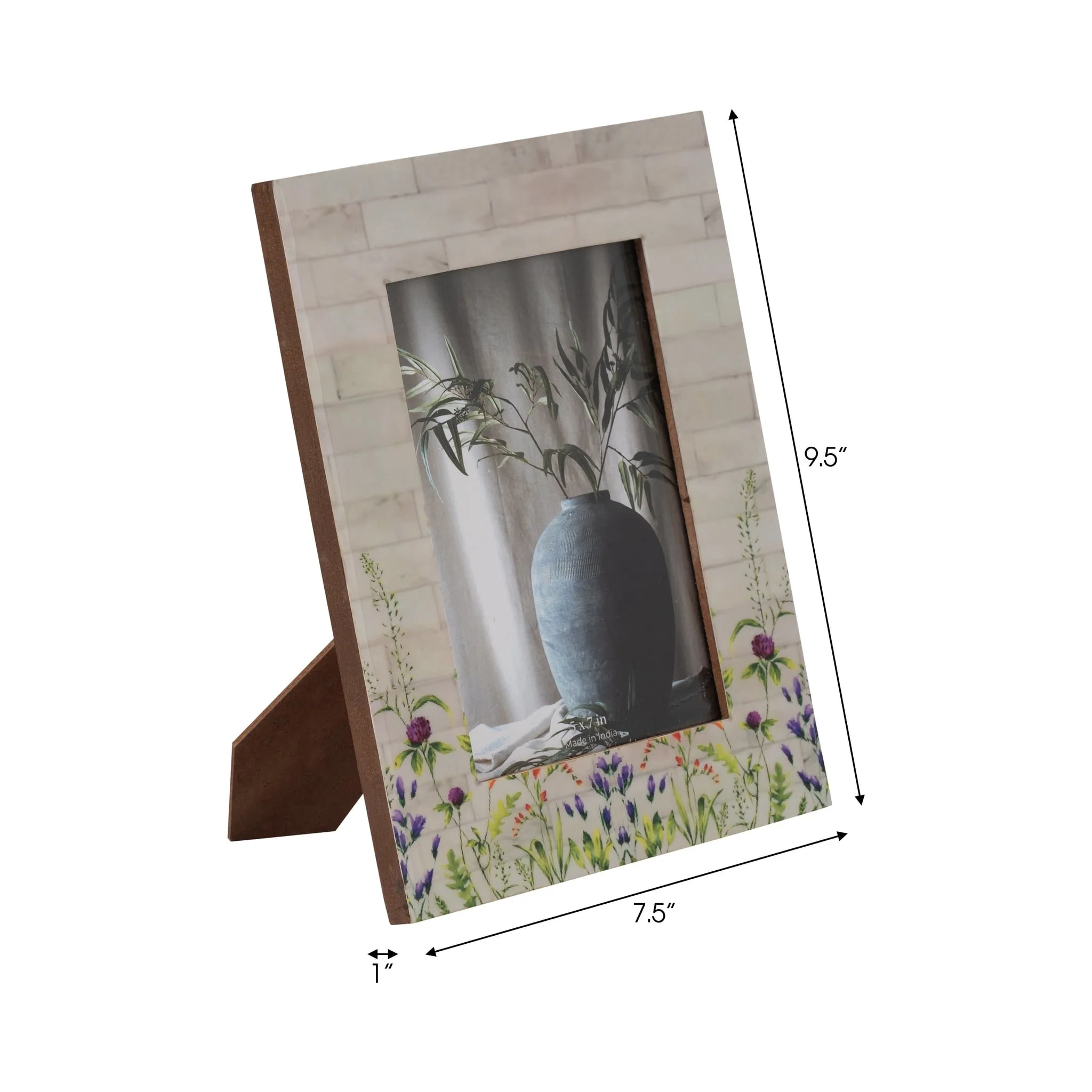 Resin, 5x7 Purple Flower Field Photo Frame, Multi - Image 7