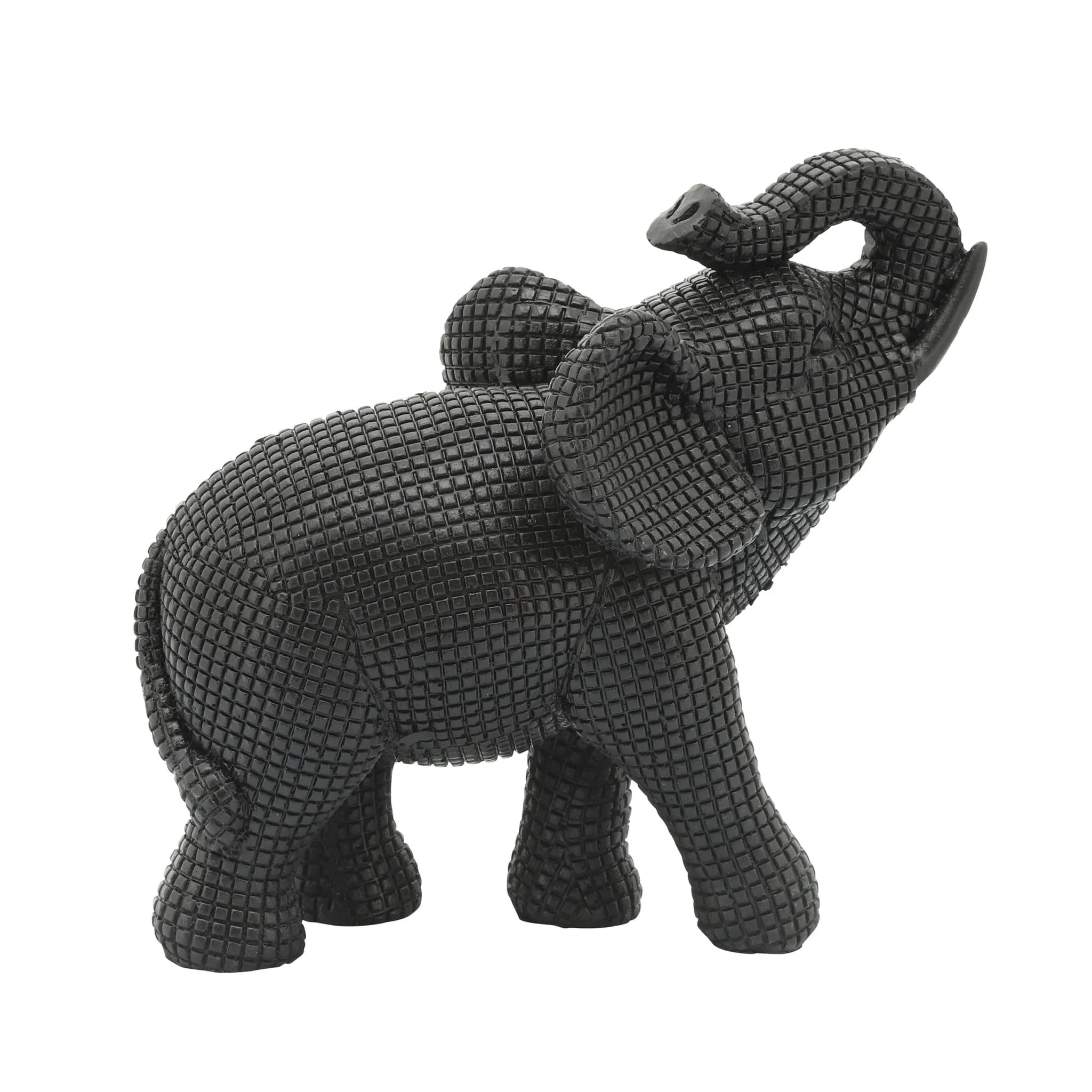 Resin 7" Elephant Table Accent, Black - Image 3