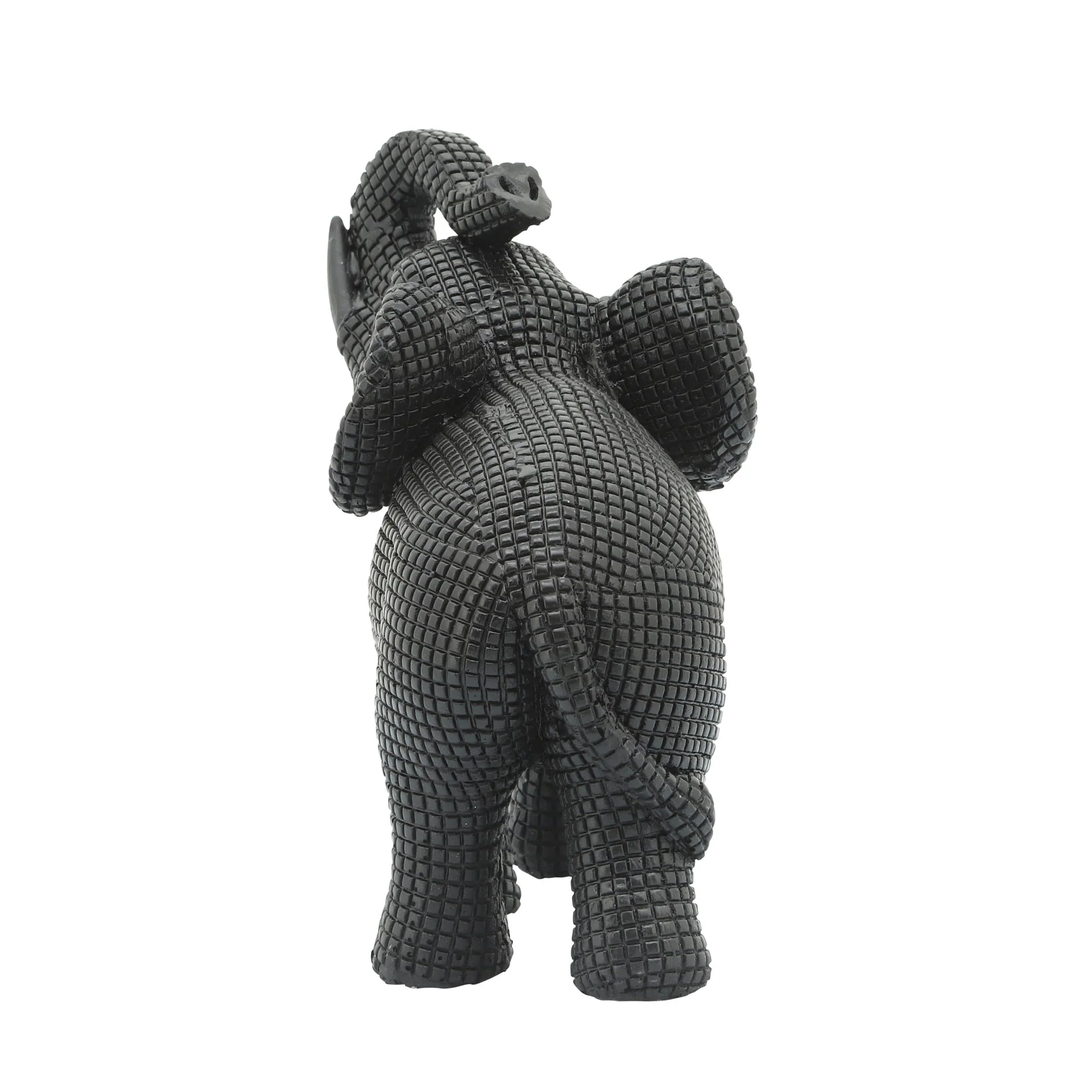 Resin 7" Elephant Table Accent, Black - Image 4