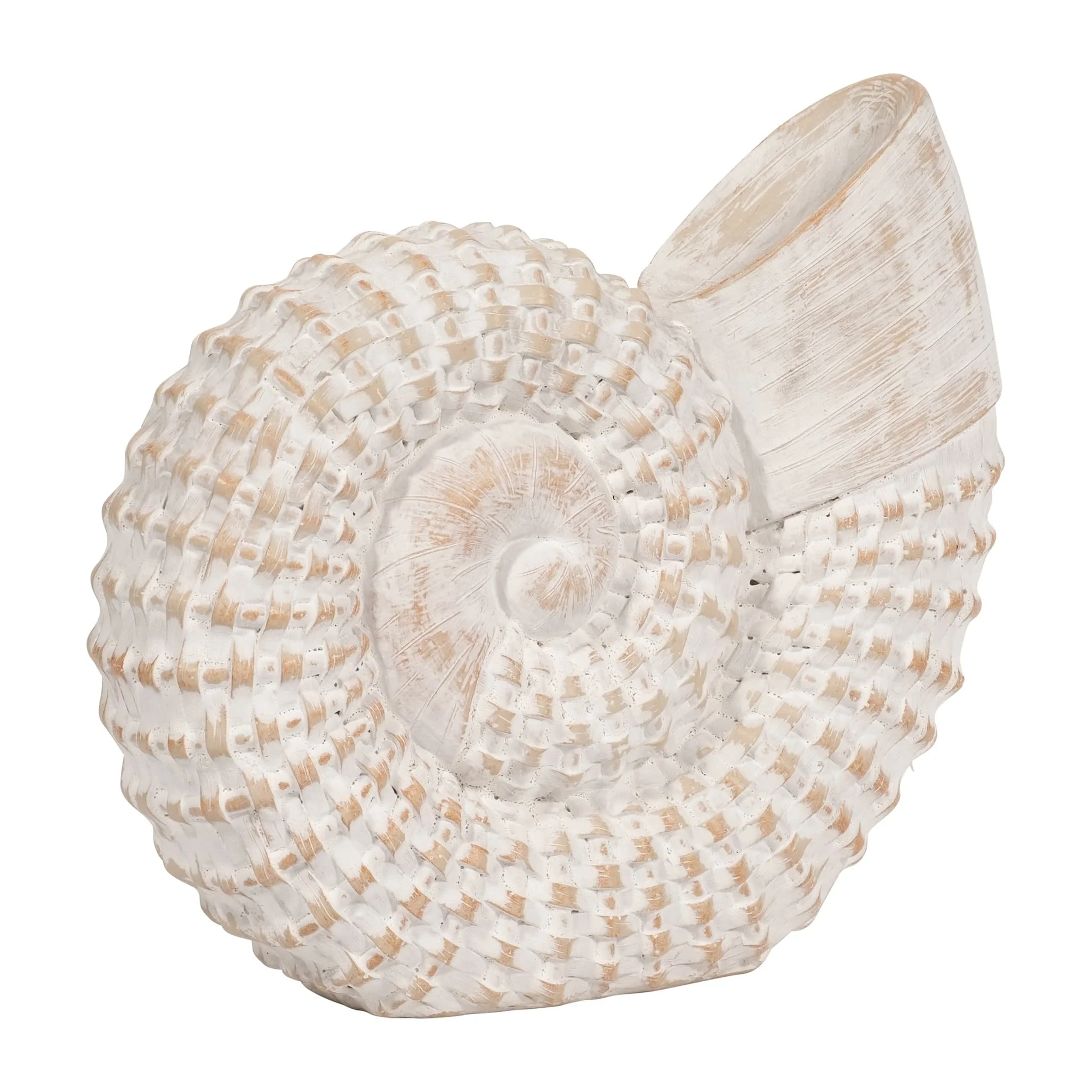 Resin, 7"h Shell Table Accent, White - Image 2