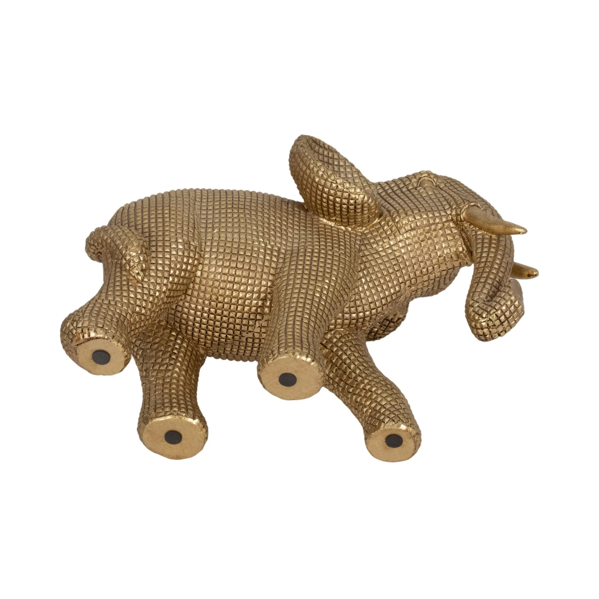 Resin, 8" Elephant Deco, Gold - Image 7