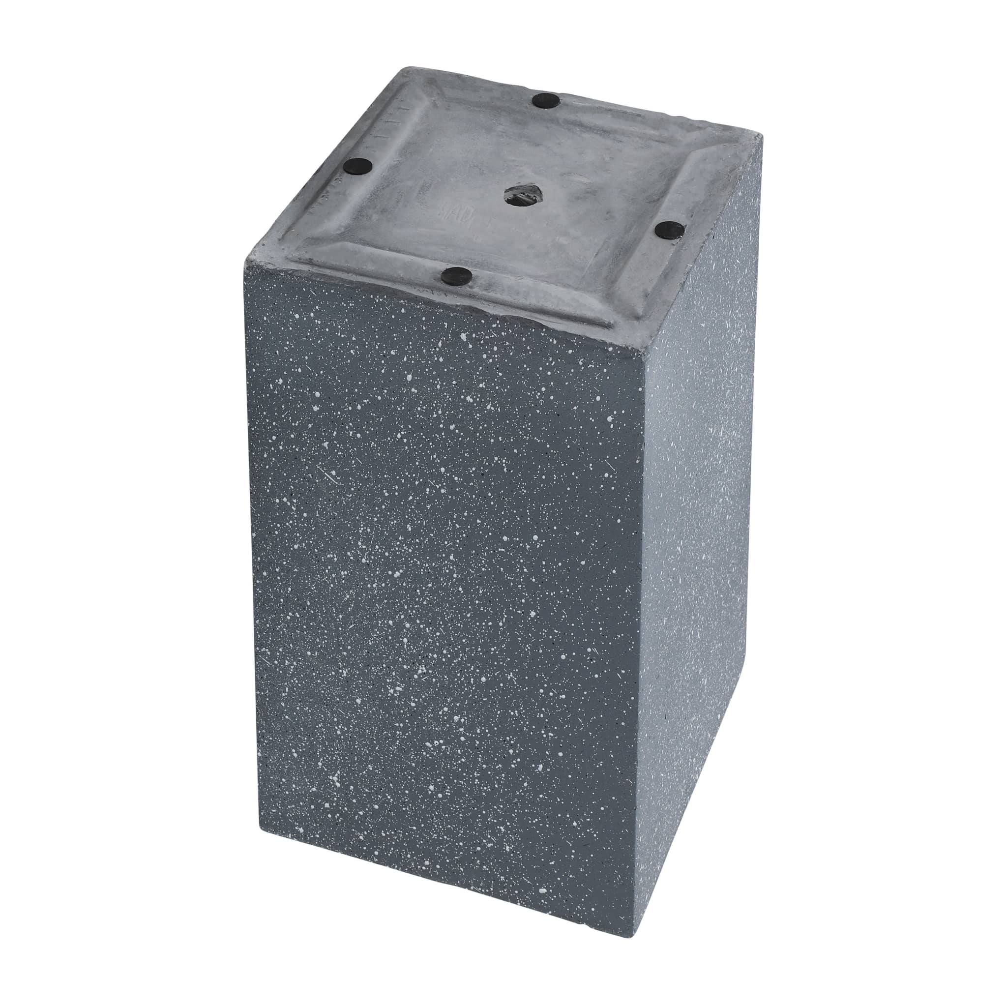 Resin, S/2 11/13"d Square Nested Planters, Dk Gray - Image 6