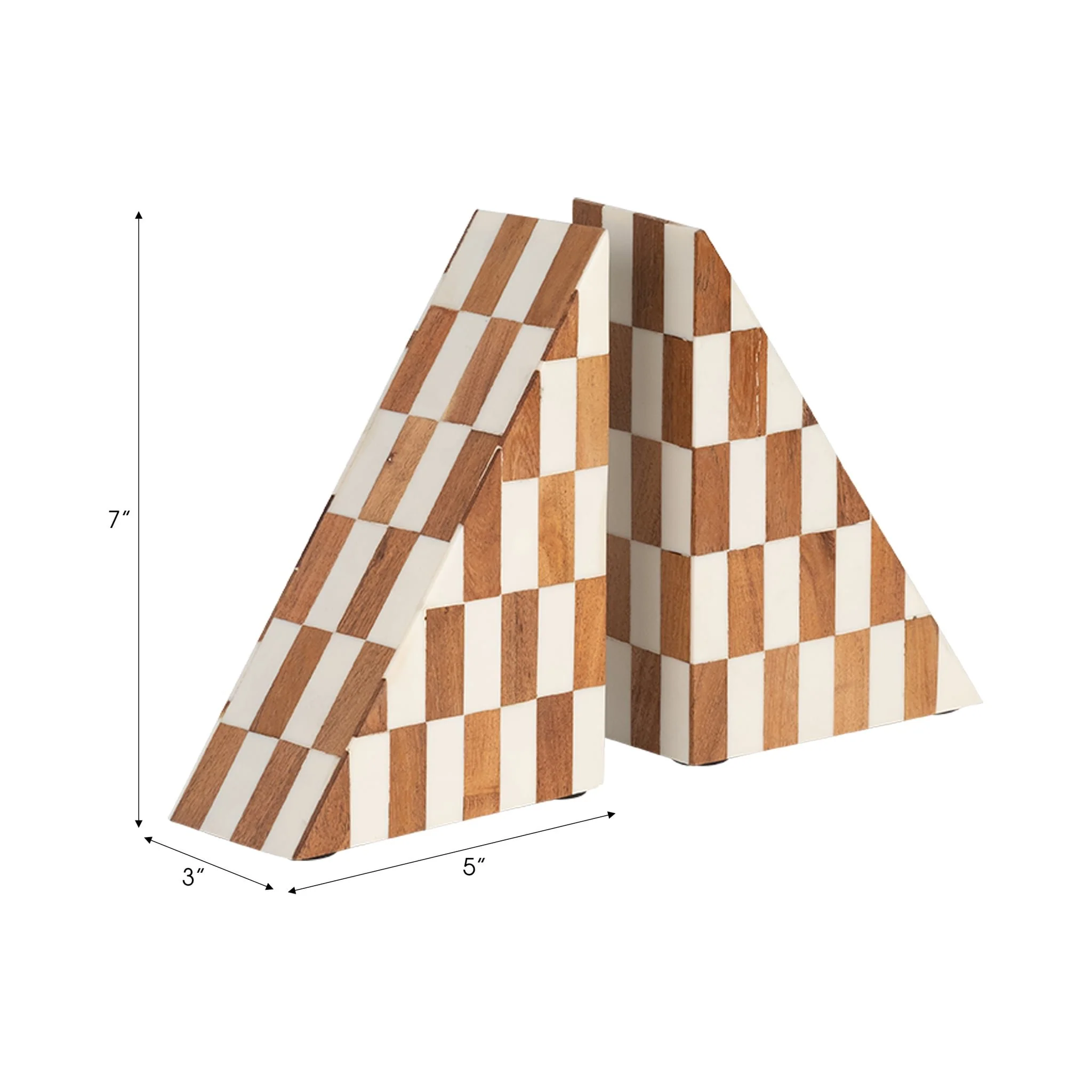 Resin, S/2 7" Right Angle Bookend, Ivory/natural - Image 7