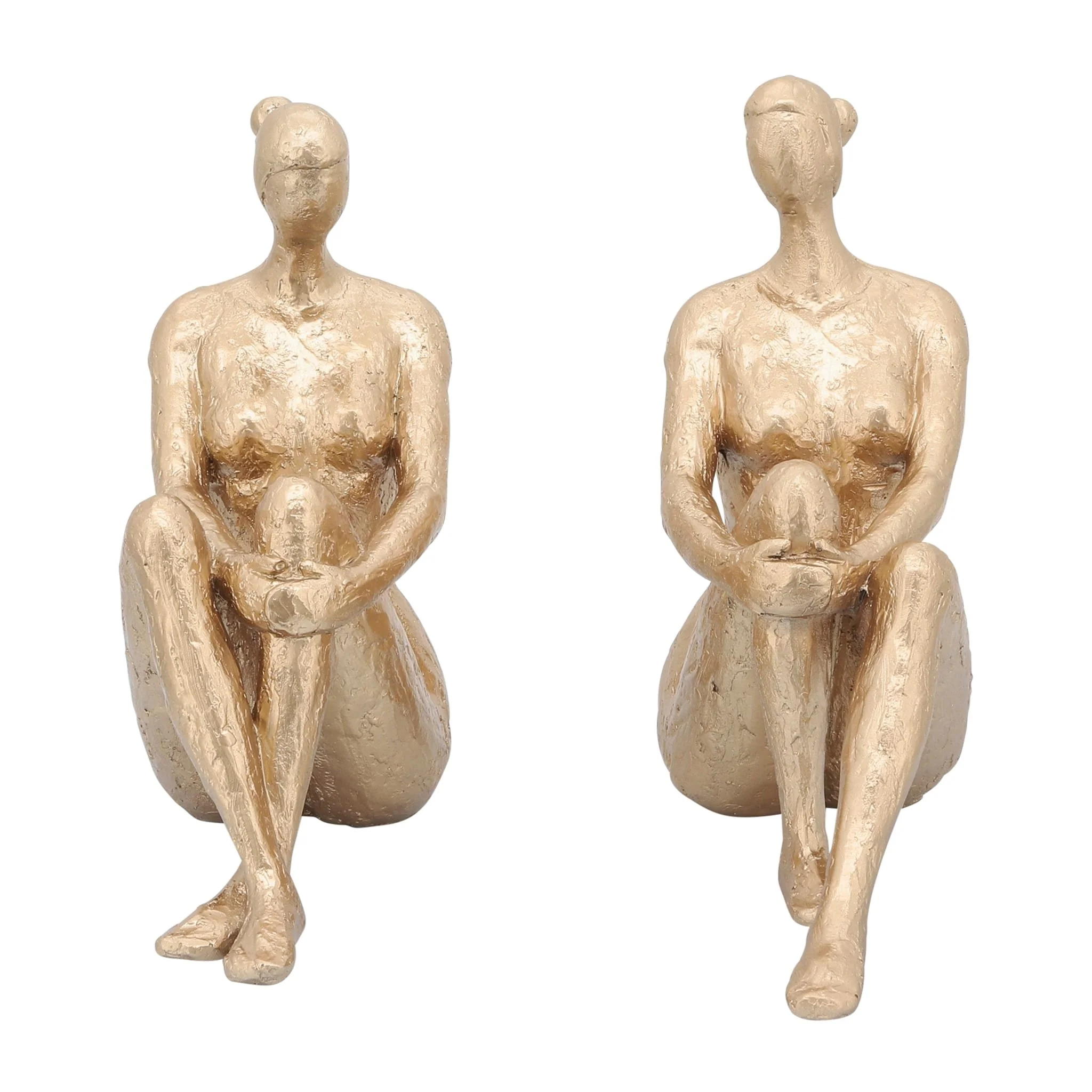 Resin, S/2 Gold Lady Bookends - Image 3