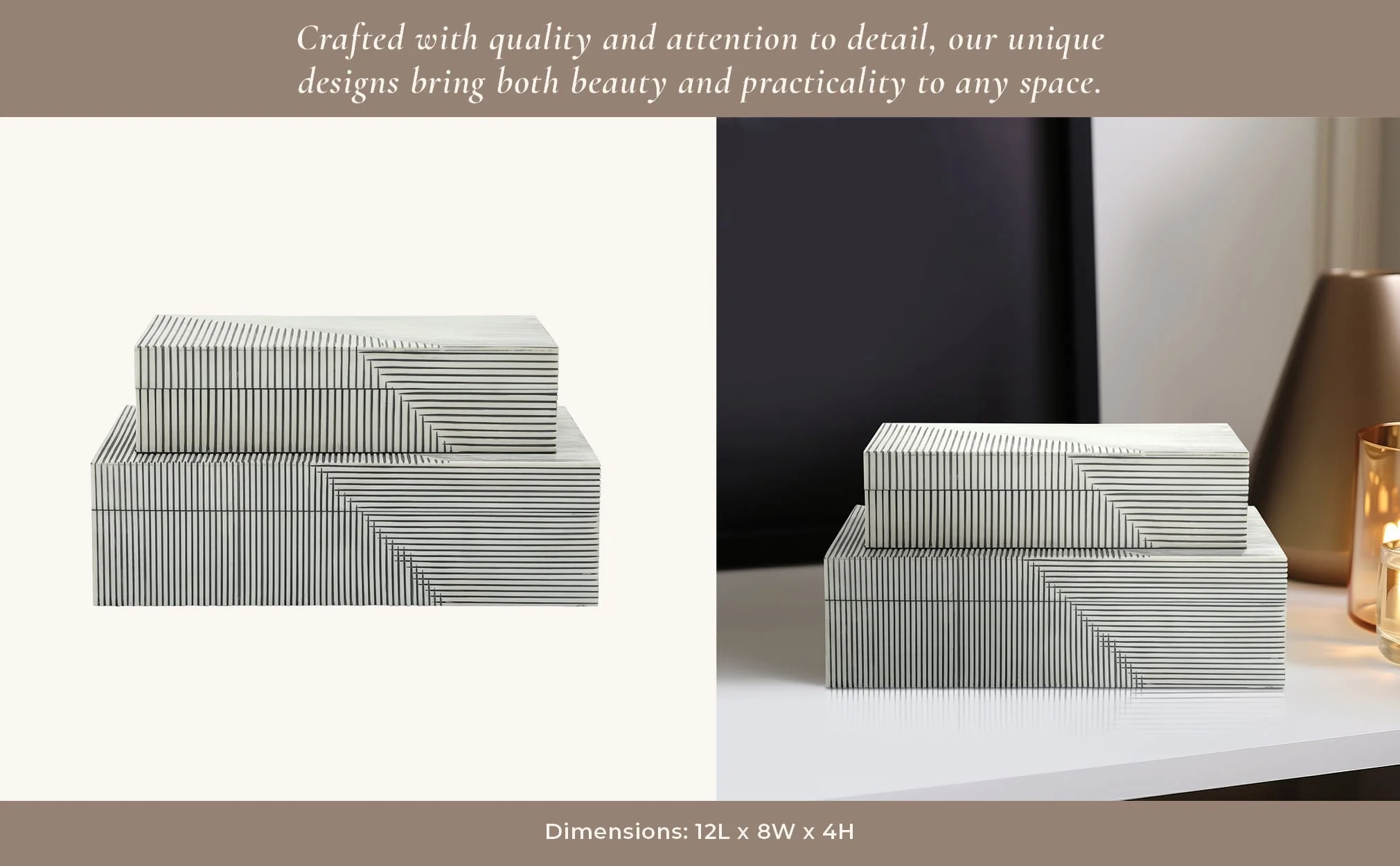 Resin S/2 Ridged Boxes, White - Image 10