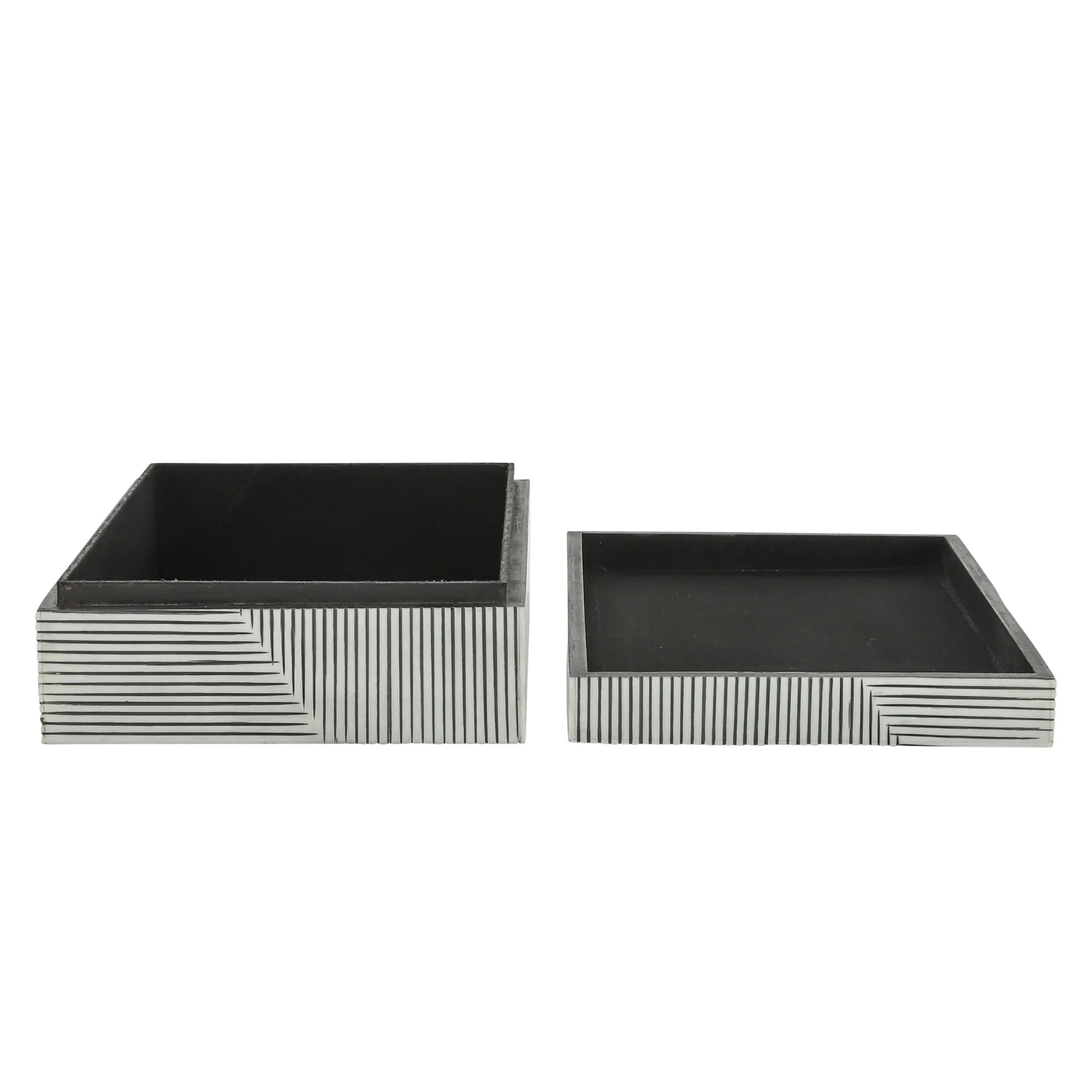 Resin S/2 Ridged Boxes, White - Image 5