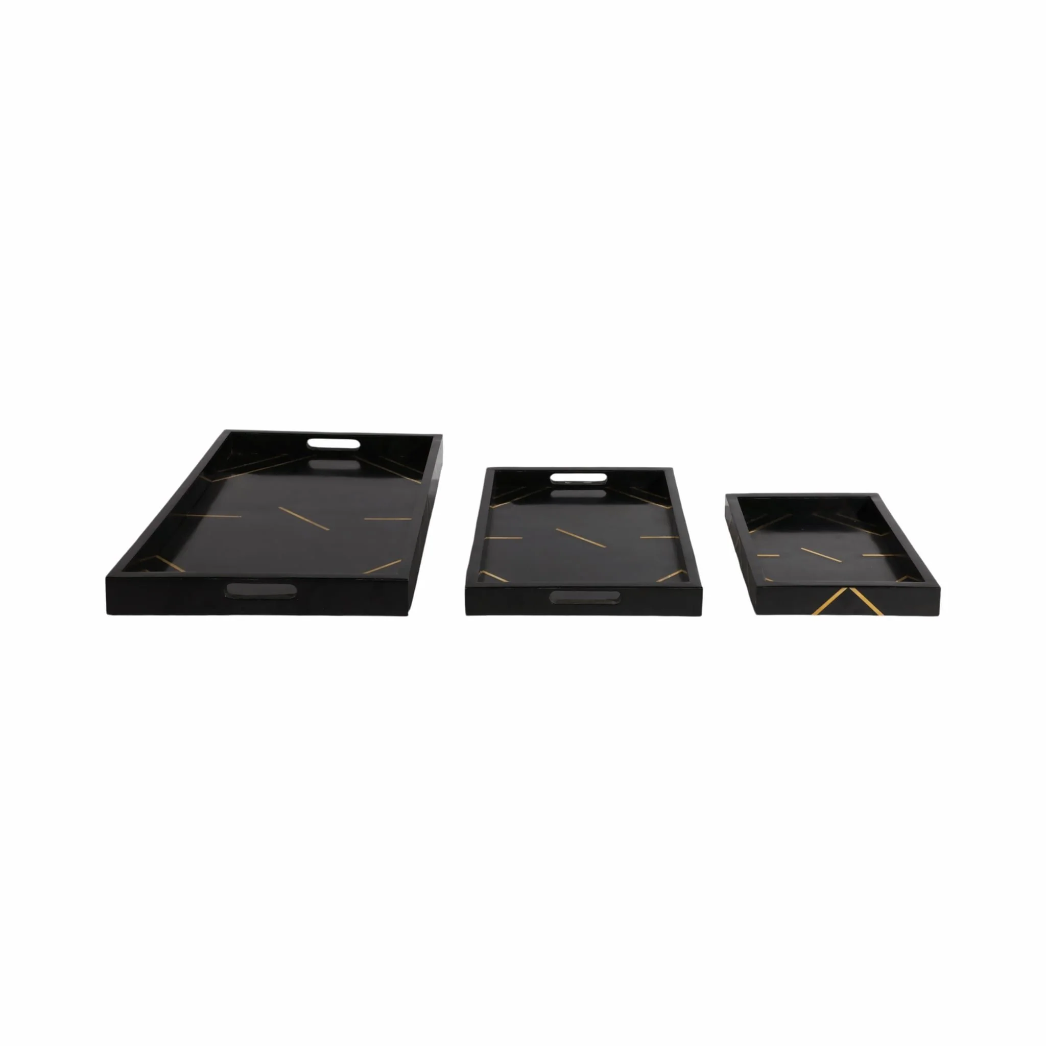 Resin,s/3 13/18/24",brss Inlay Rectangle Tray,blk - Image 7