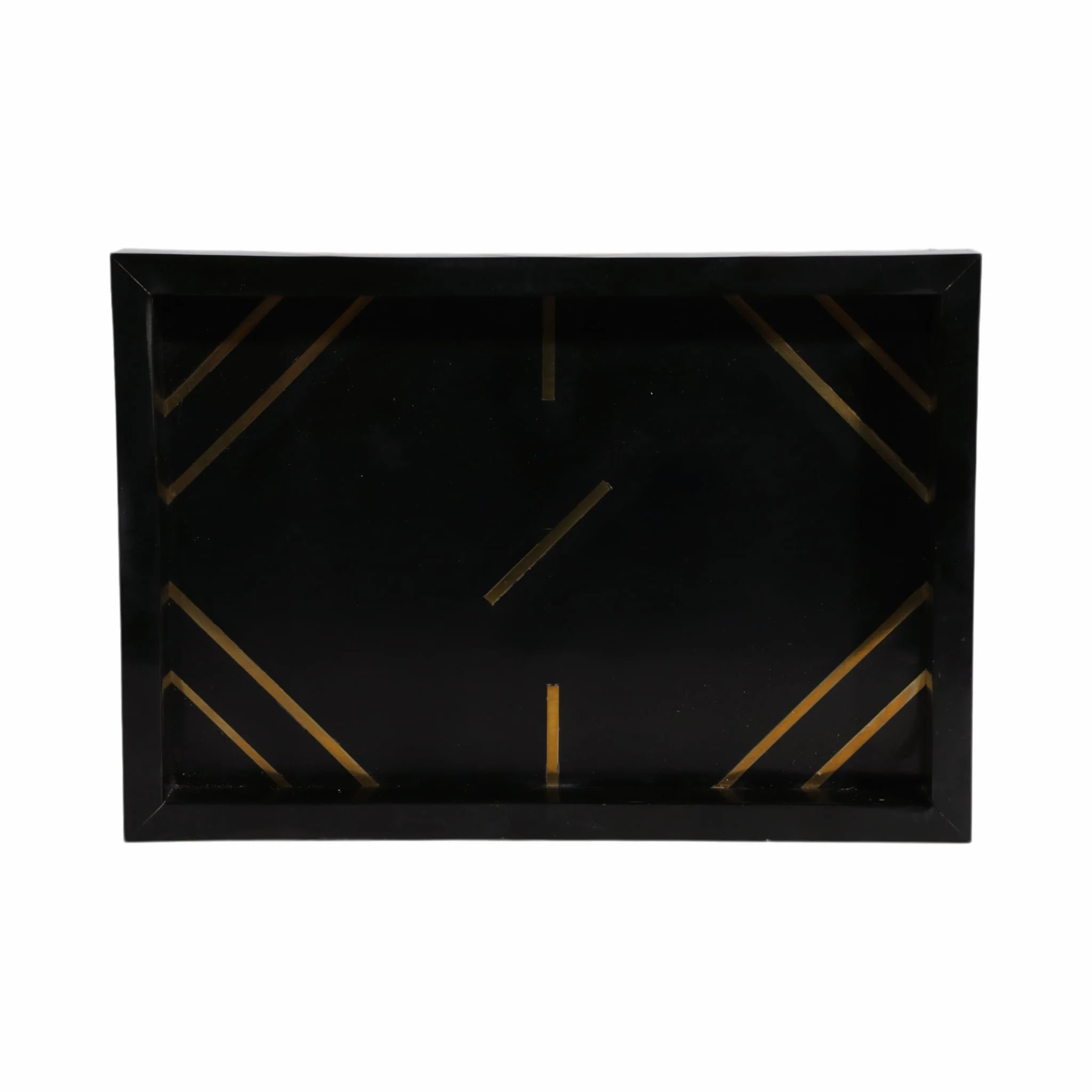 Resin,s/3 13/18/24",brss Inlay Rectangle Tray,blk - Image 8