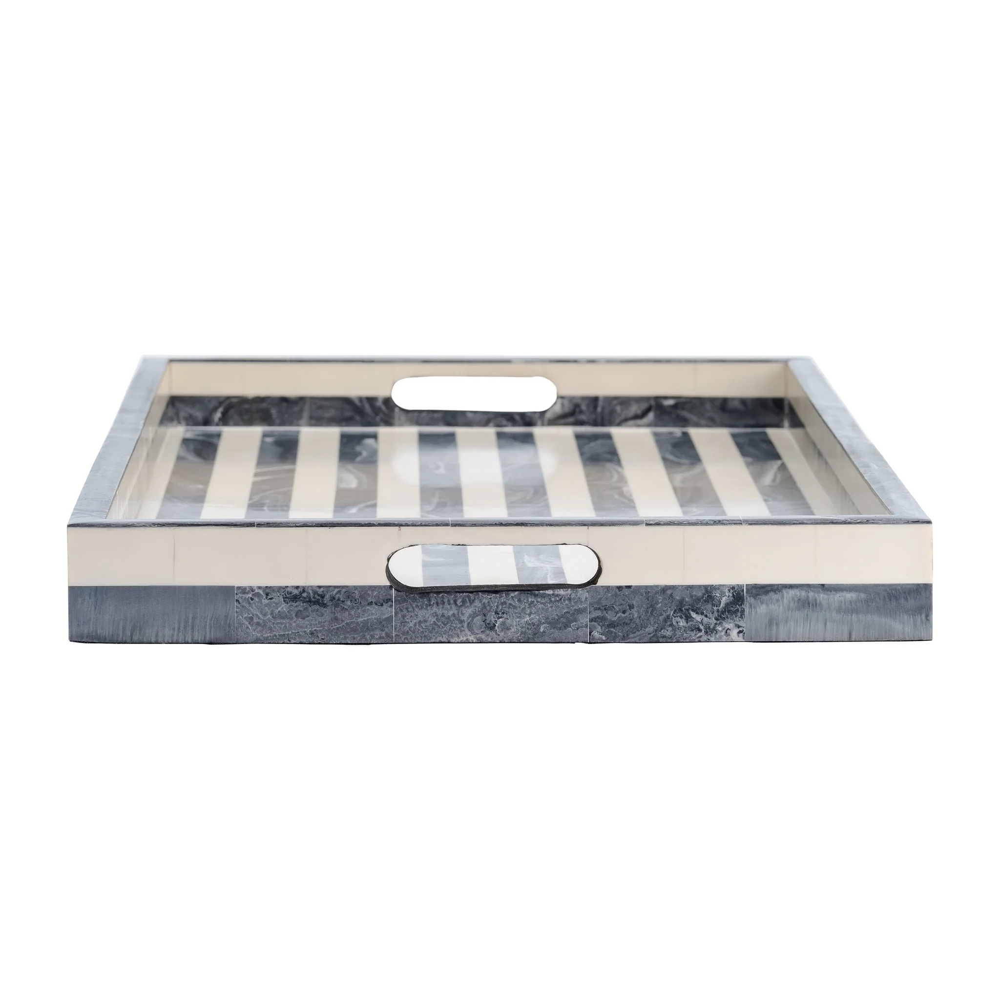 Resin, S/3 13/18/24" Stripe Lines Trays, Bl - Image 6