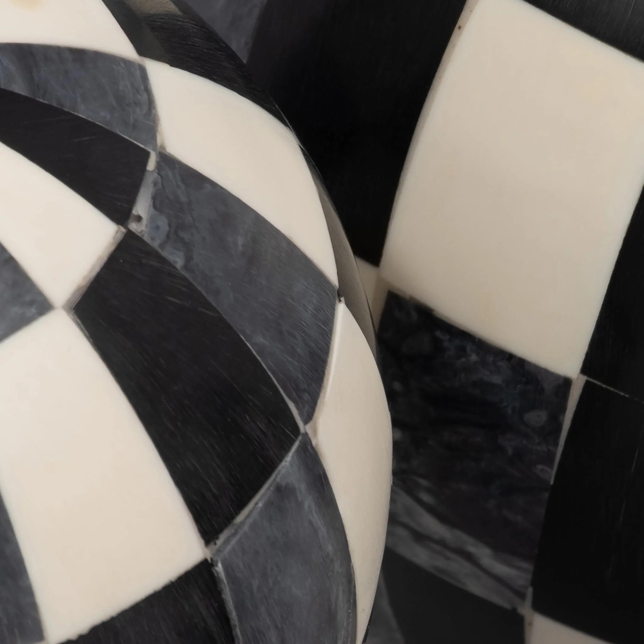 Resin, S/3 4/5/6" Checkered Orbs, Multi - Image 5