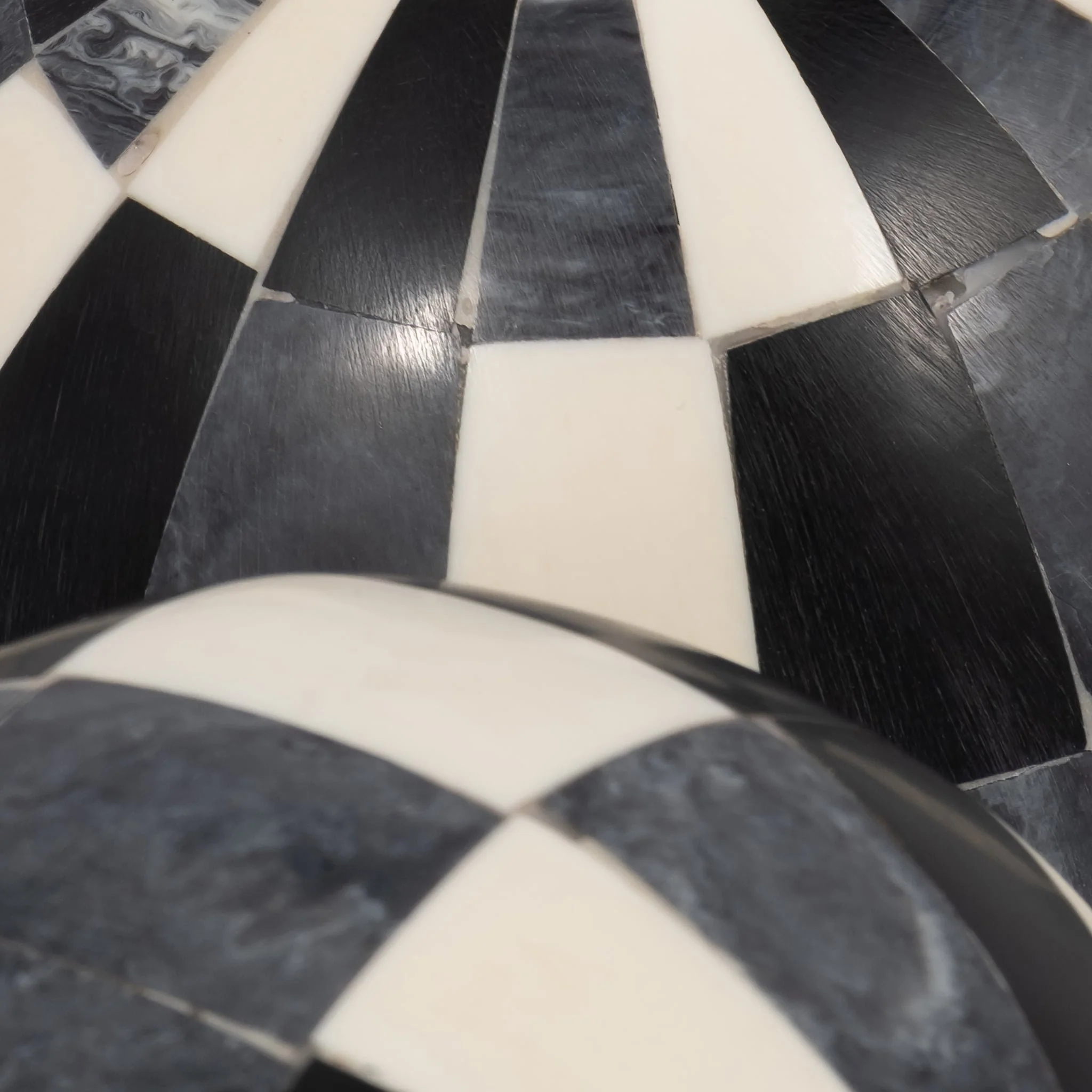 Resin, S/3 4/5/6" Checkered Orbs, Multi - Image 6