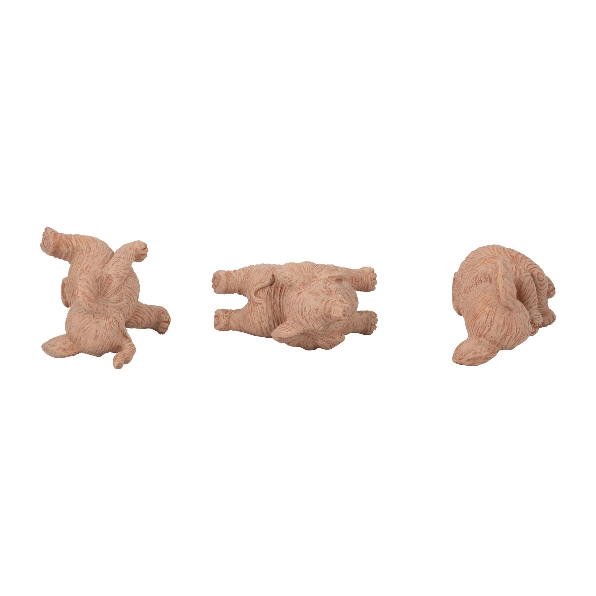 Resin, S/3 6" Stone Look Yoga Elephant, Natural - Image 7
