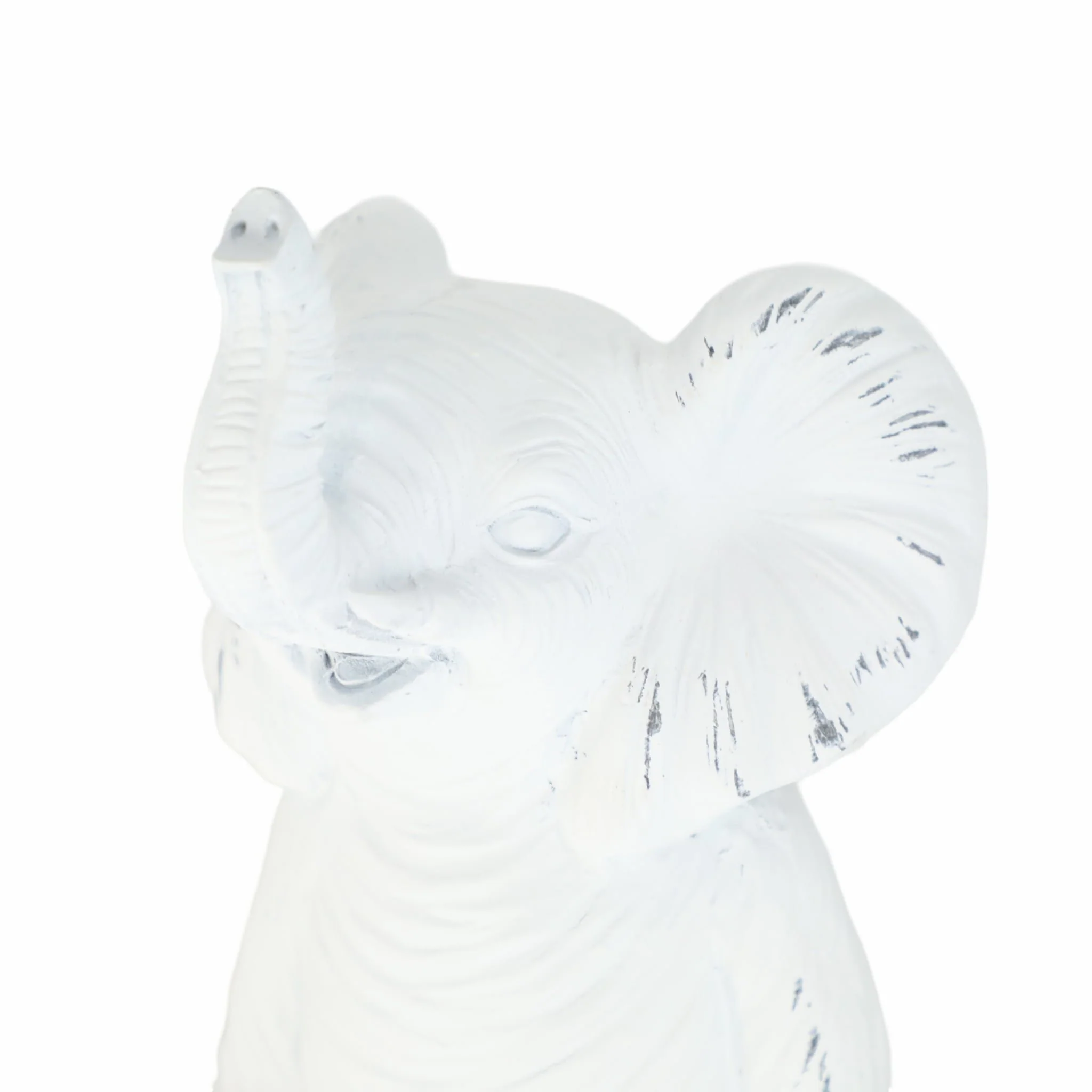 Resin, S/3 6" Stone Look Yoga Elephant, White - Image 6