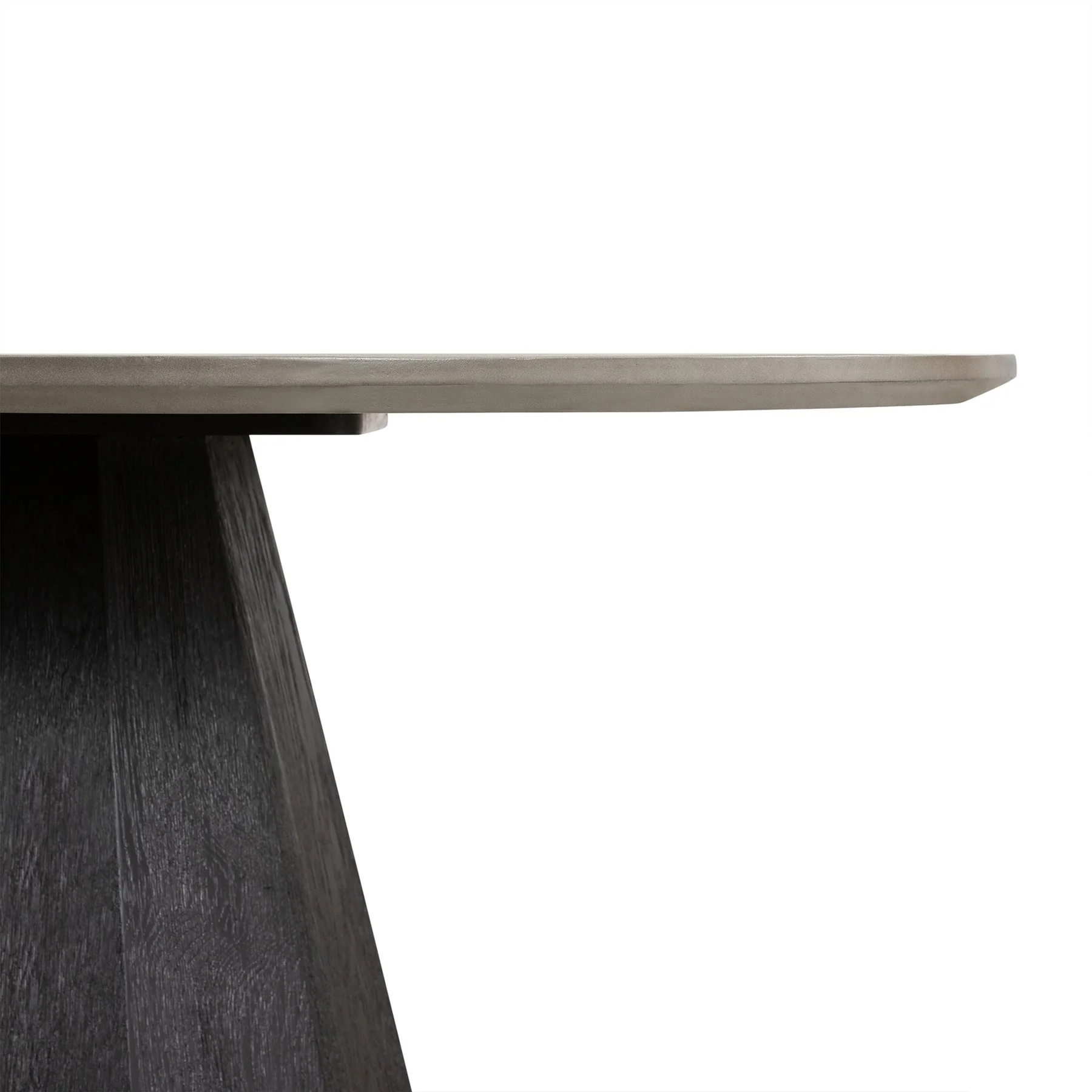 Revival Concrete and Oak Round Dining Table - Image 3