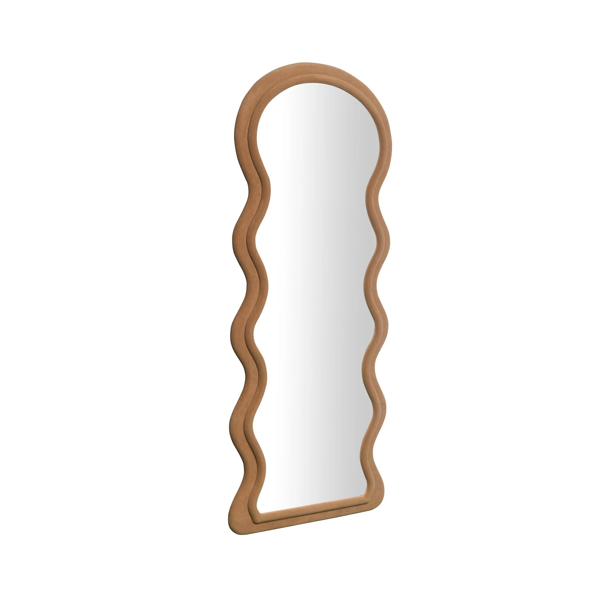 Rhodes Cinnamon Velvet 70 inch Floor Mirror - Image 3