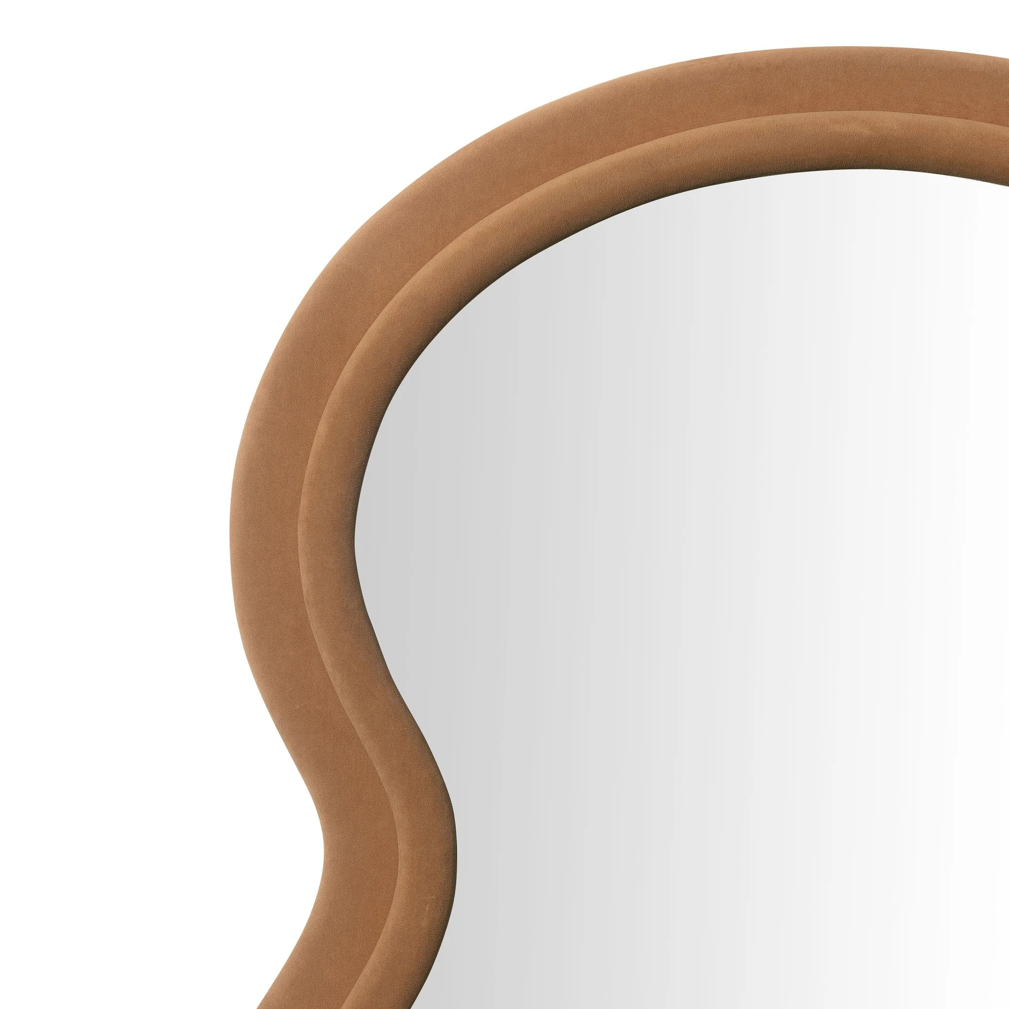 Rhodes Cinnamon Velvet 70 inch Floor Mirror - Image 4