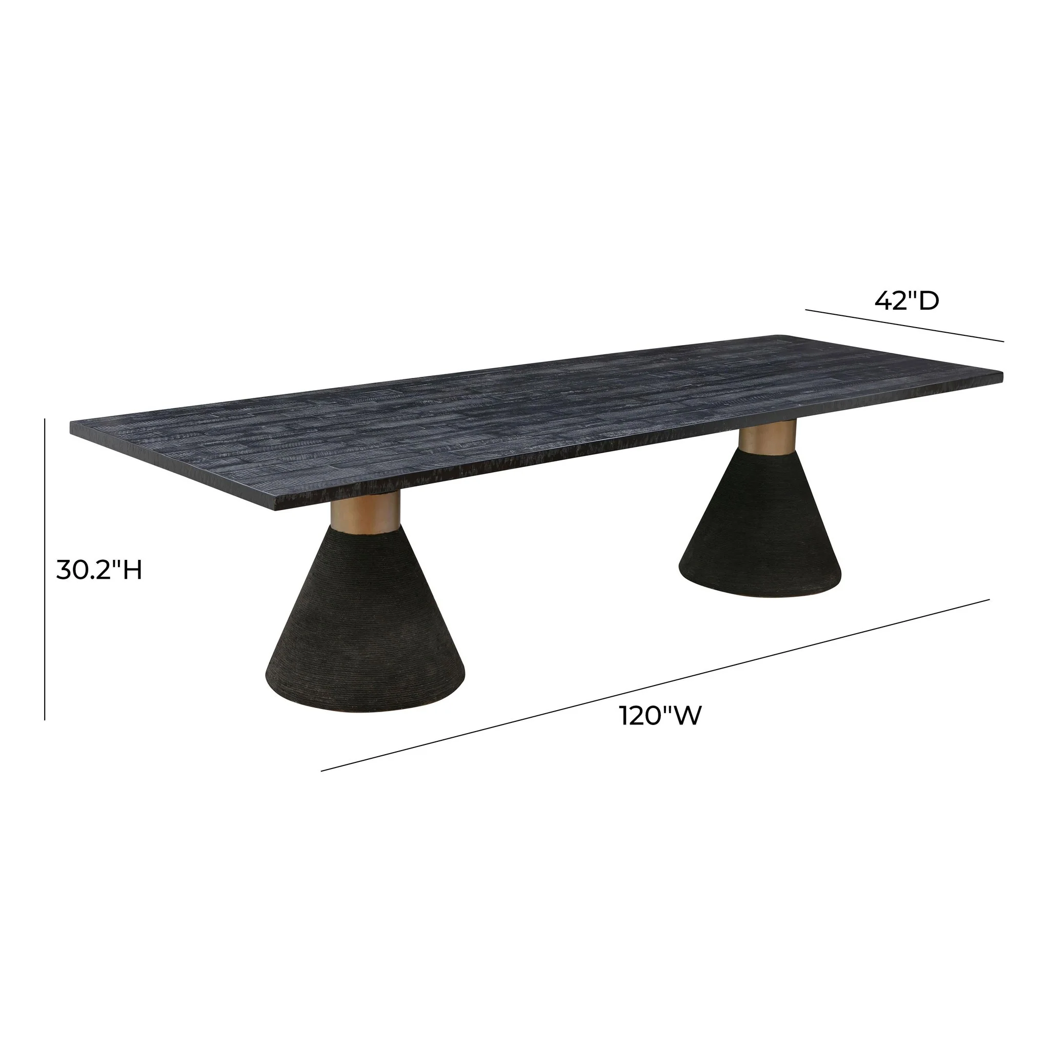 Rishi Black Rope Rectangular Table - Image 8