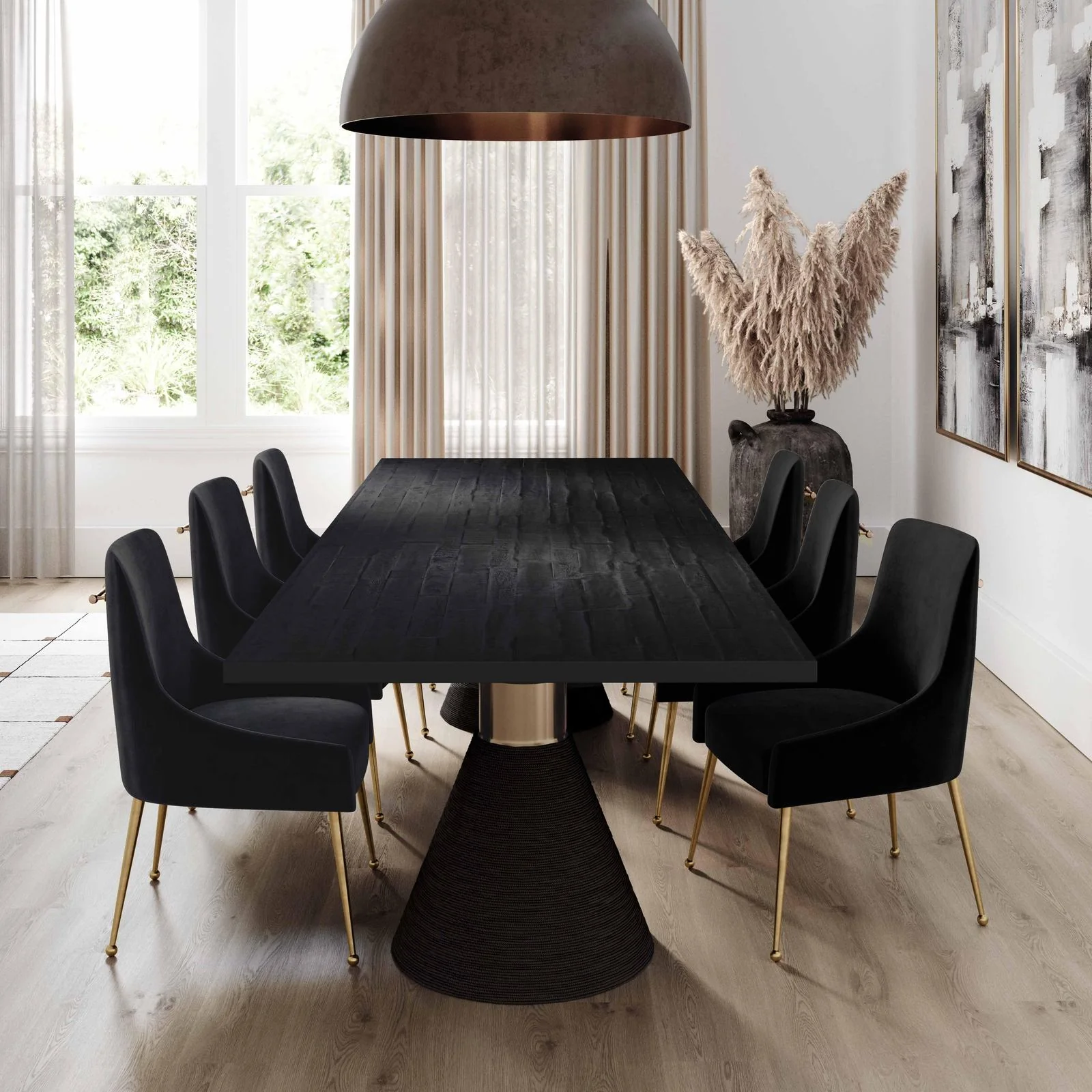Rishi Black Rope Rectangular Table - Image 9