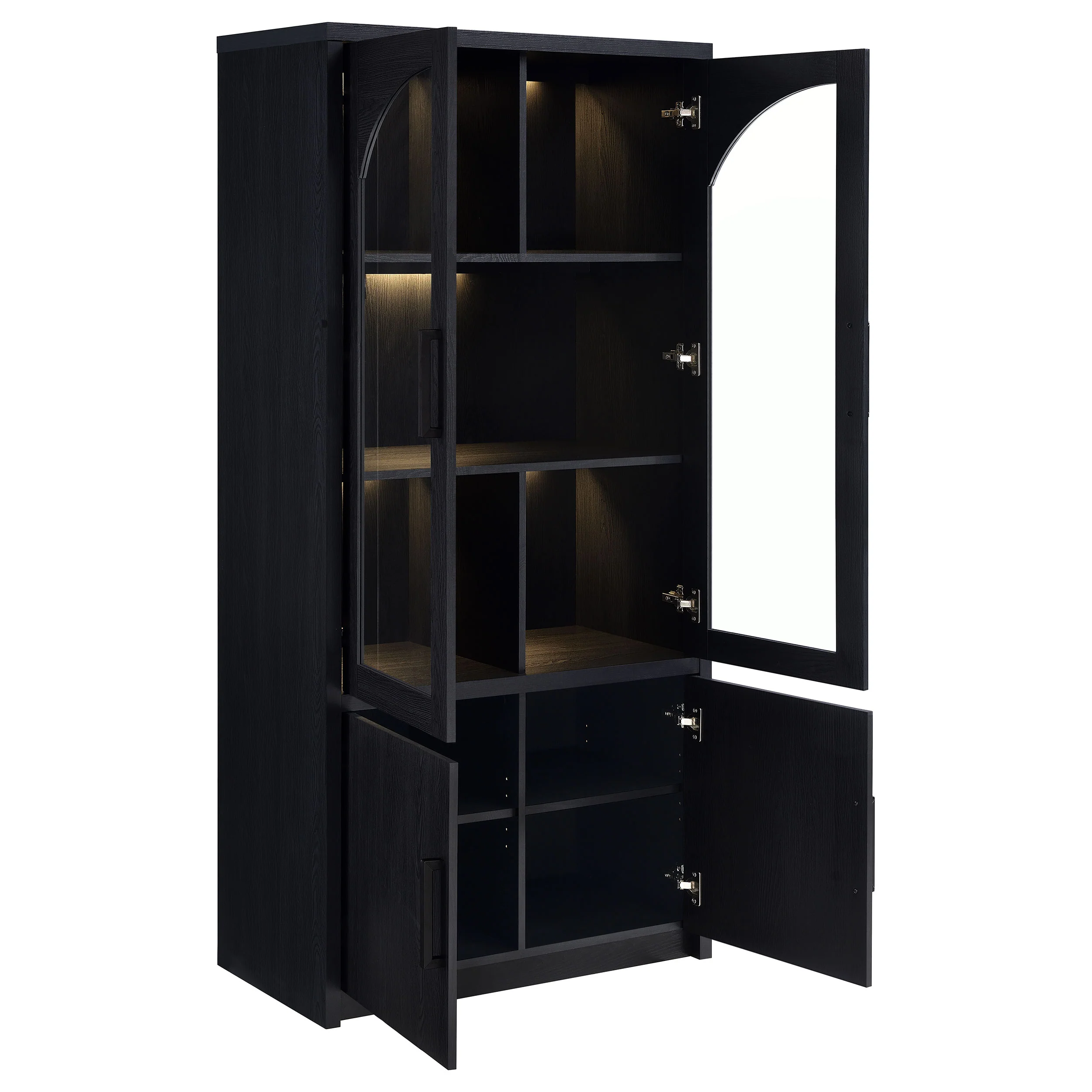 Riva Tall Display Cabinet with LED Lighting - Image 4