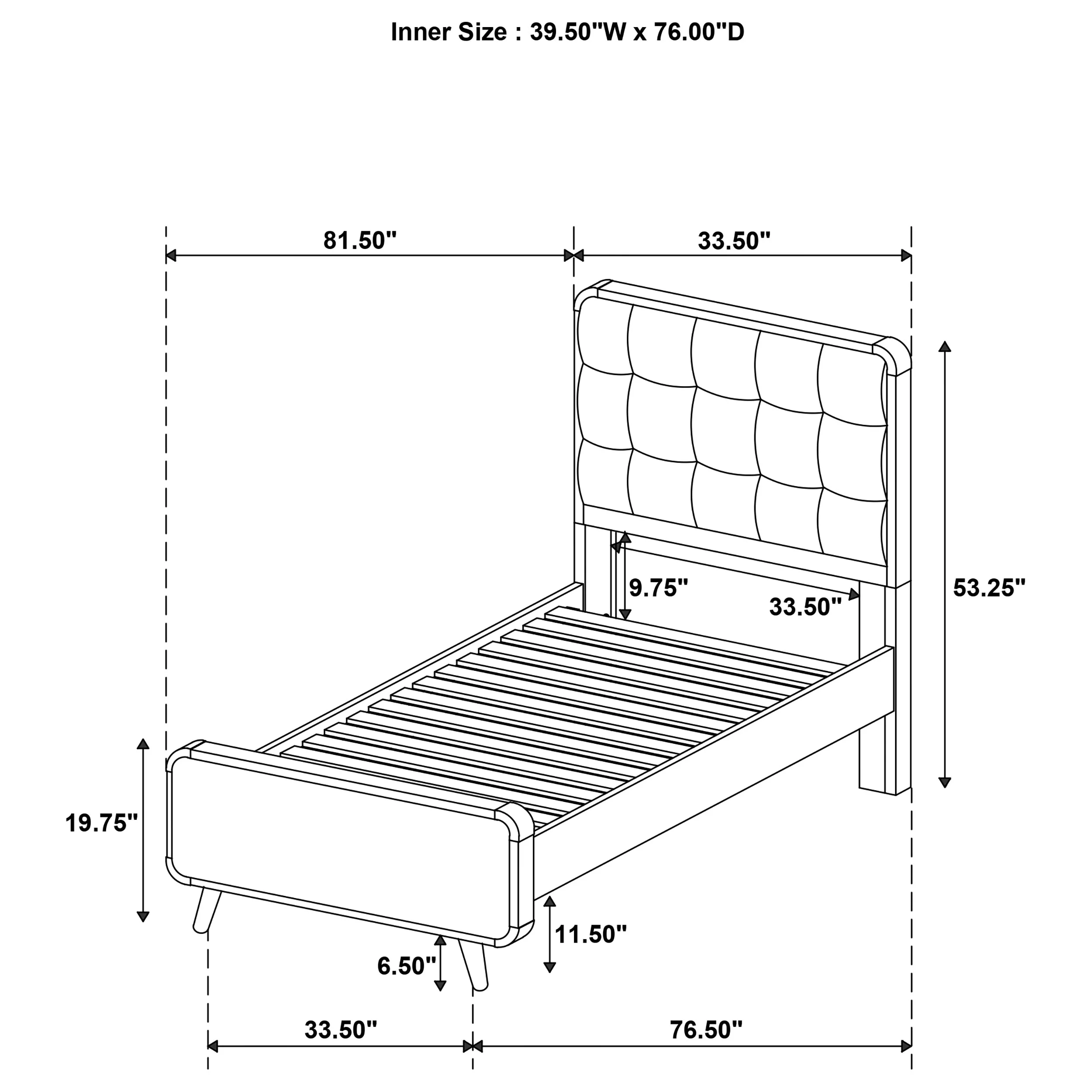 Robyn Panel Platform Bed - Image 123