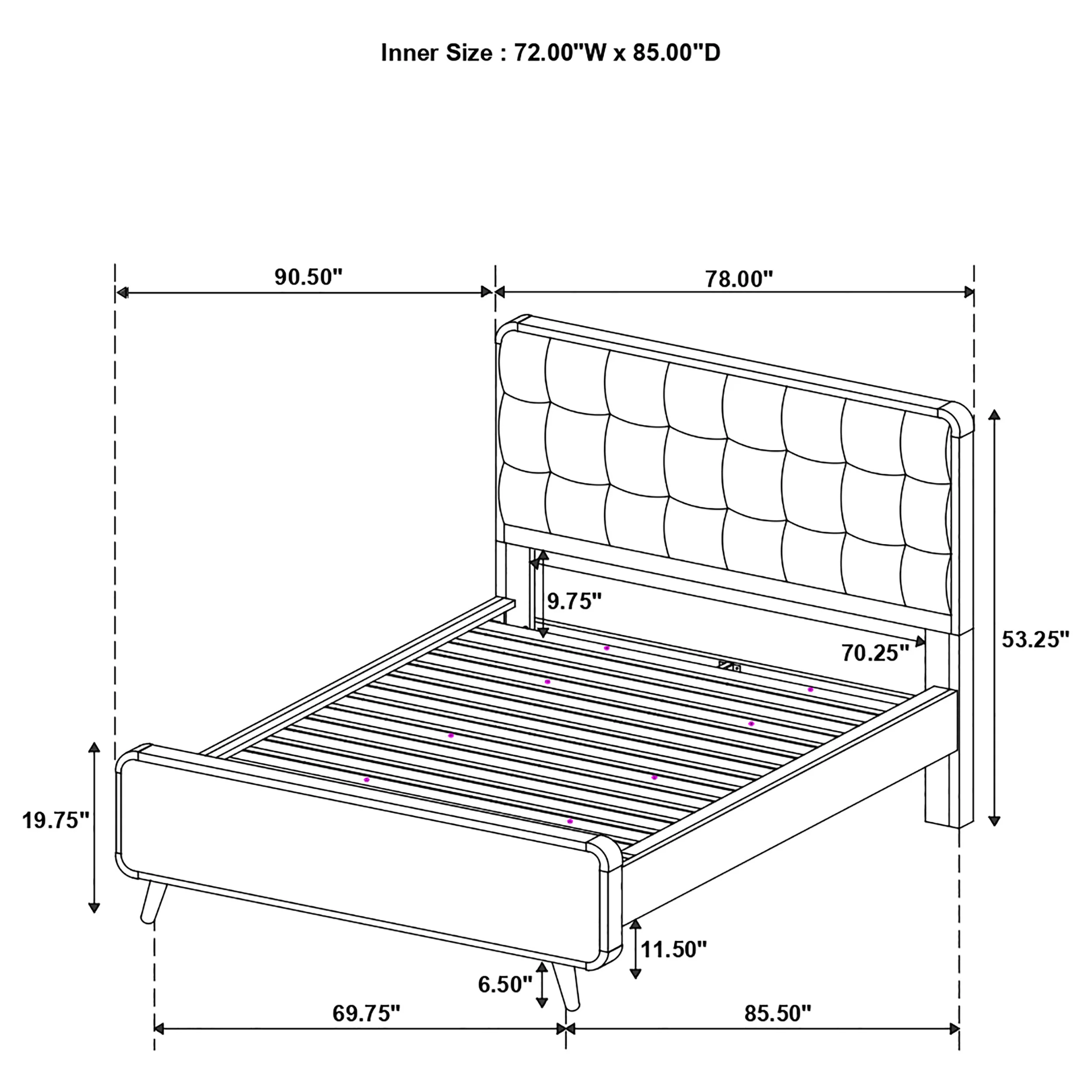 Robyn Panel Platform Bed - Image 32