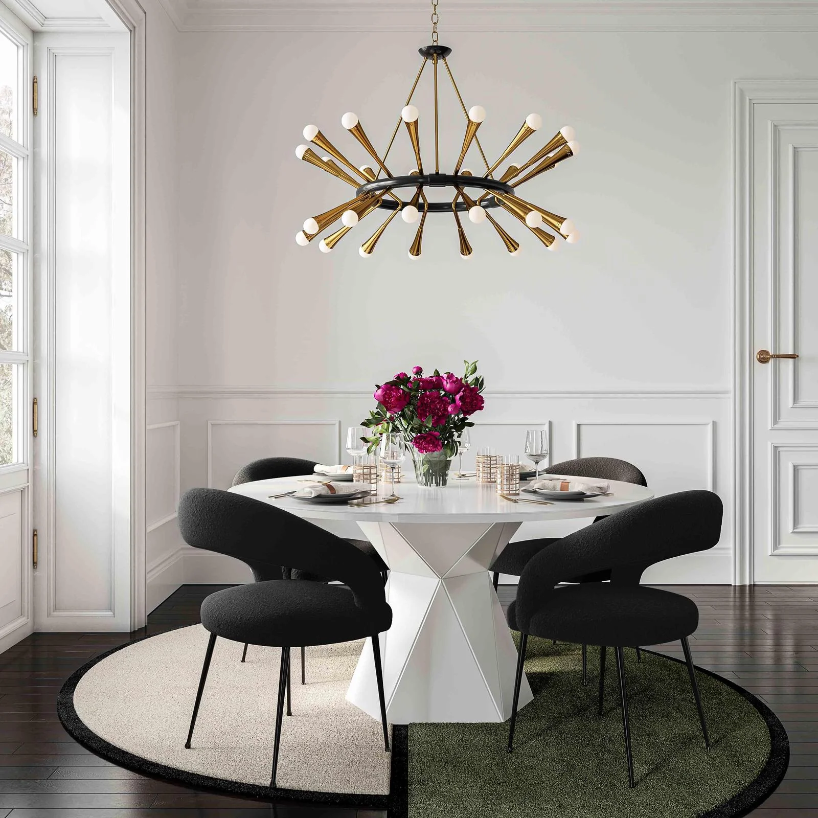 Rocco Black Performance Boucle Dining Chair - Image 2