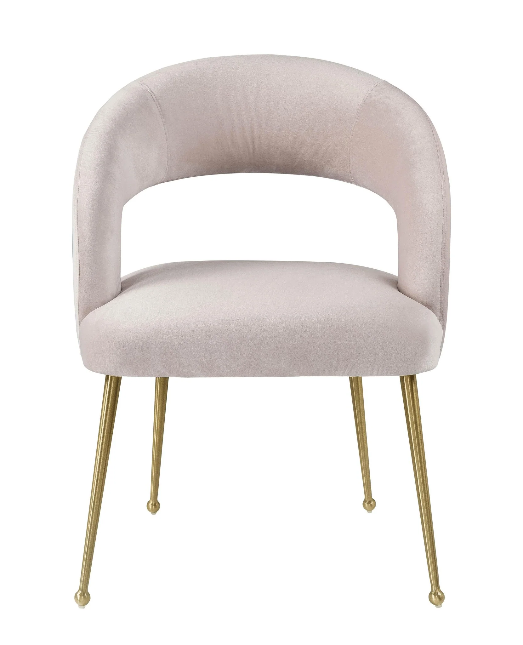 Rocco Blush Velvet Dining Chair - Image 3