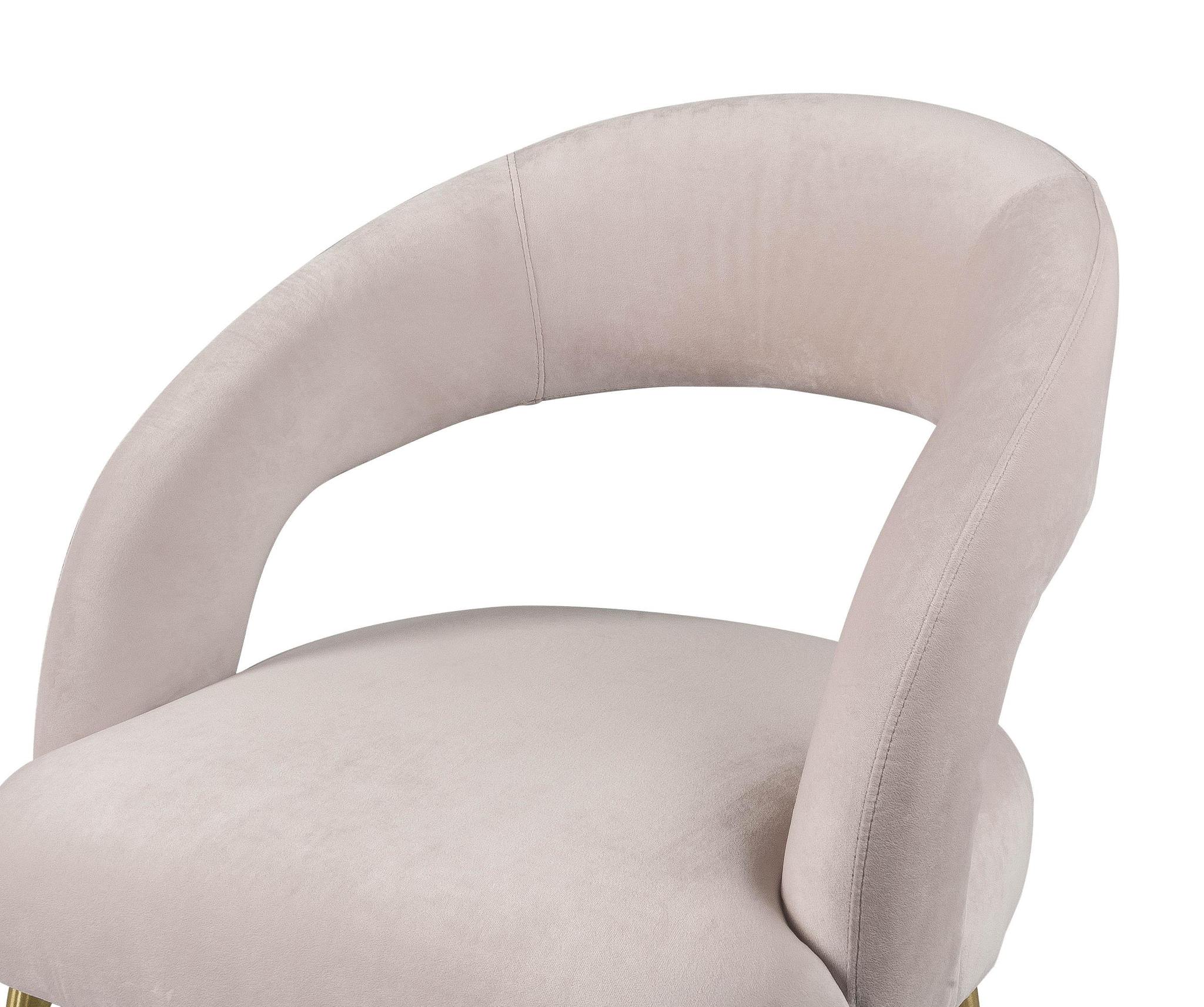 Rocco Blush Velvet Dining Chair - Image 5