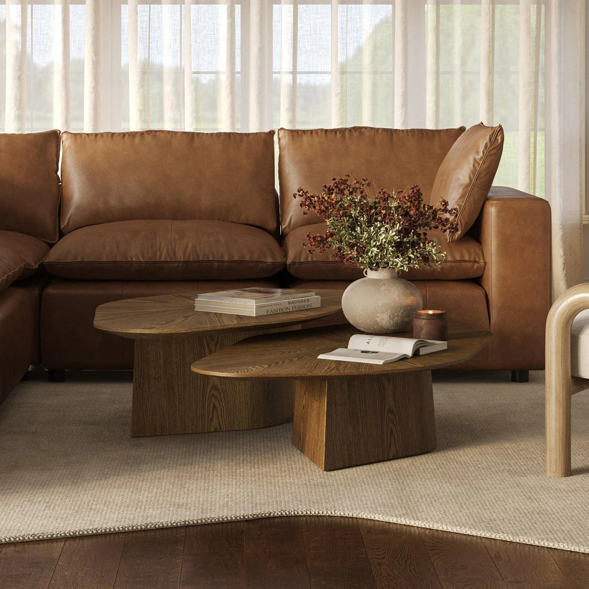 Roche Brown Ash Low Coffee Table - Image 3