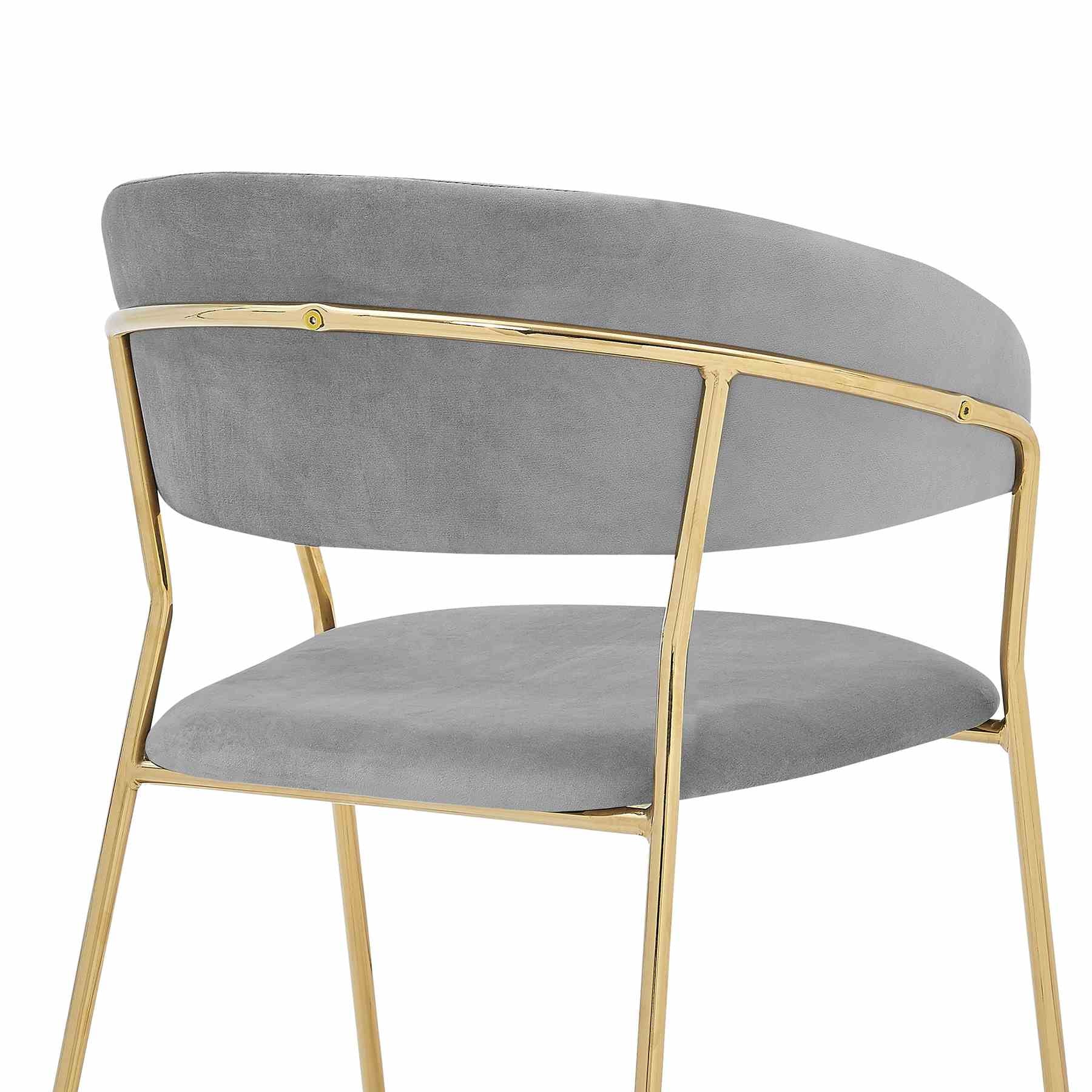 Rococo 26" Blue Faux Leather and Metal Counter Height Bar Stool - Image 8