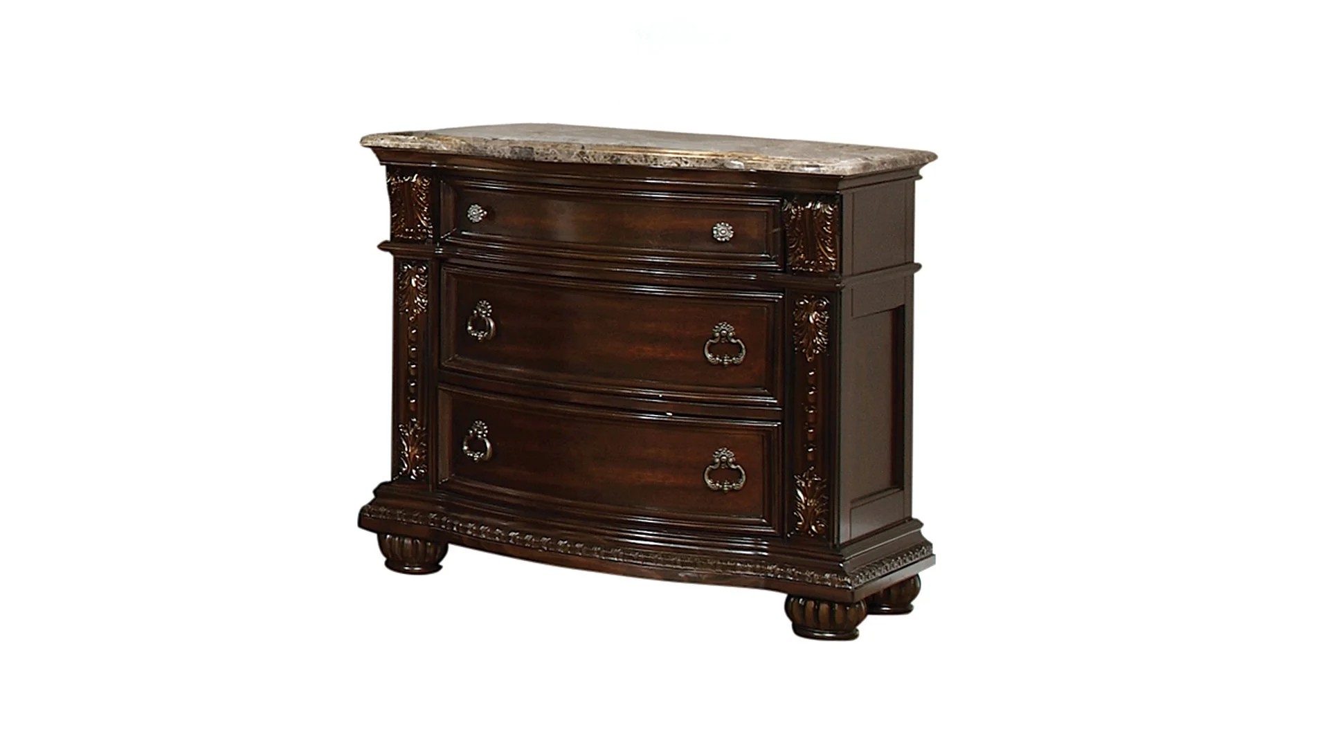 Roma 5 Pc King Bed Dark Walnut - Image 15