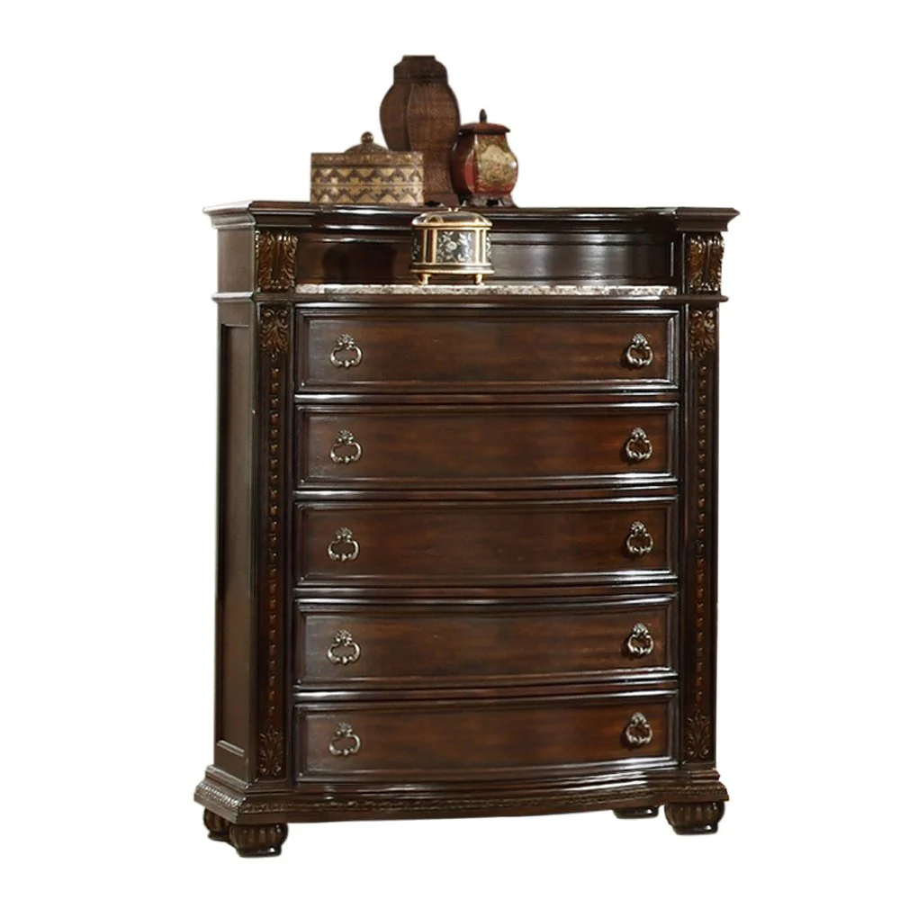 Roma 5 Pc King Bed Dark Walnut - Image 18