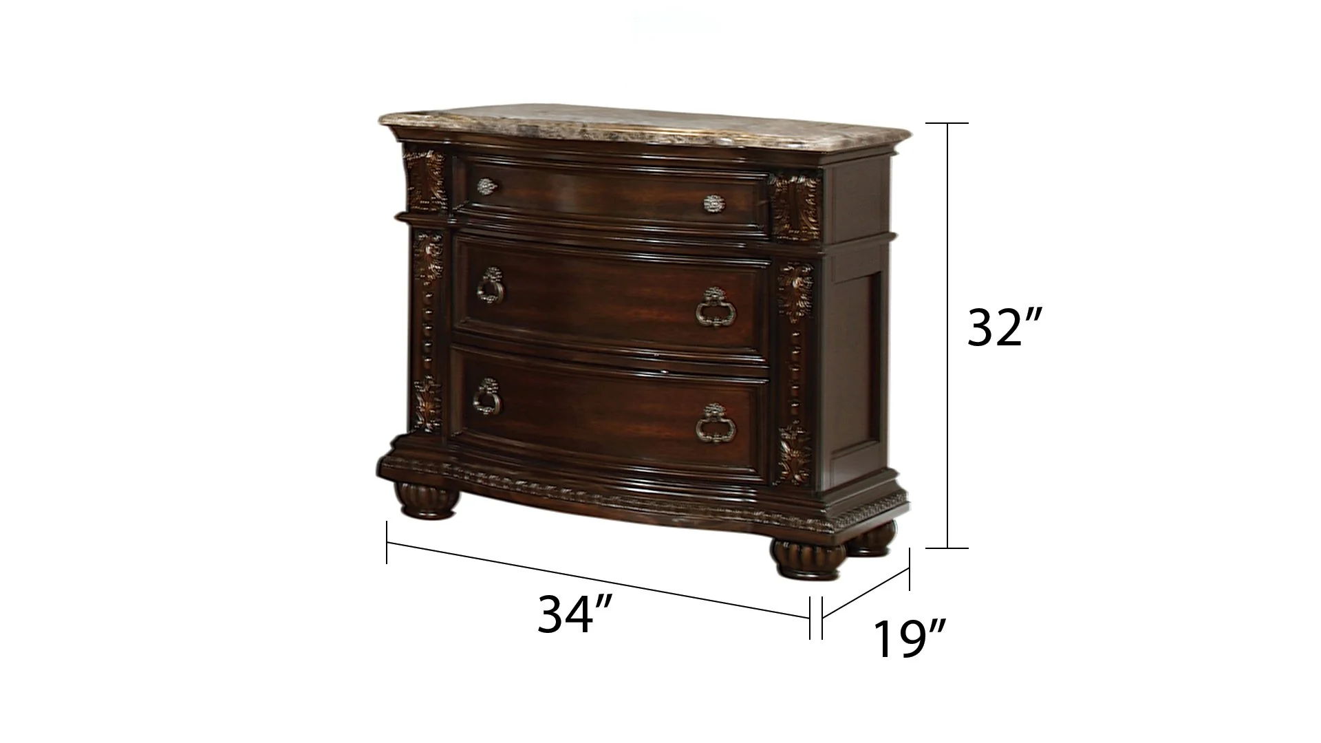 Roma 5 Pc Queen Bed Dark Walnut - Image 15
