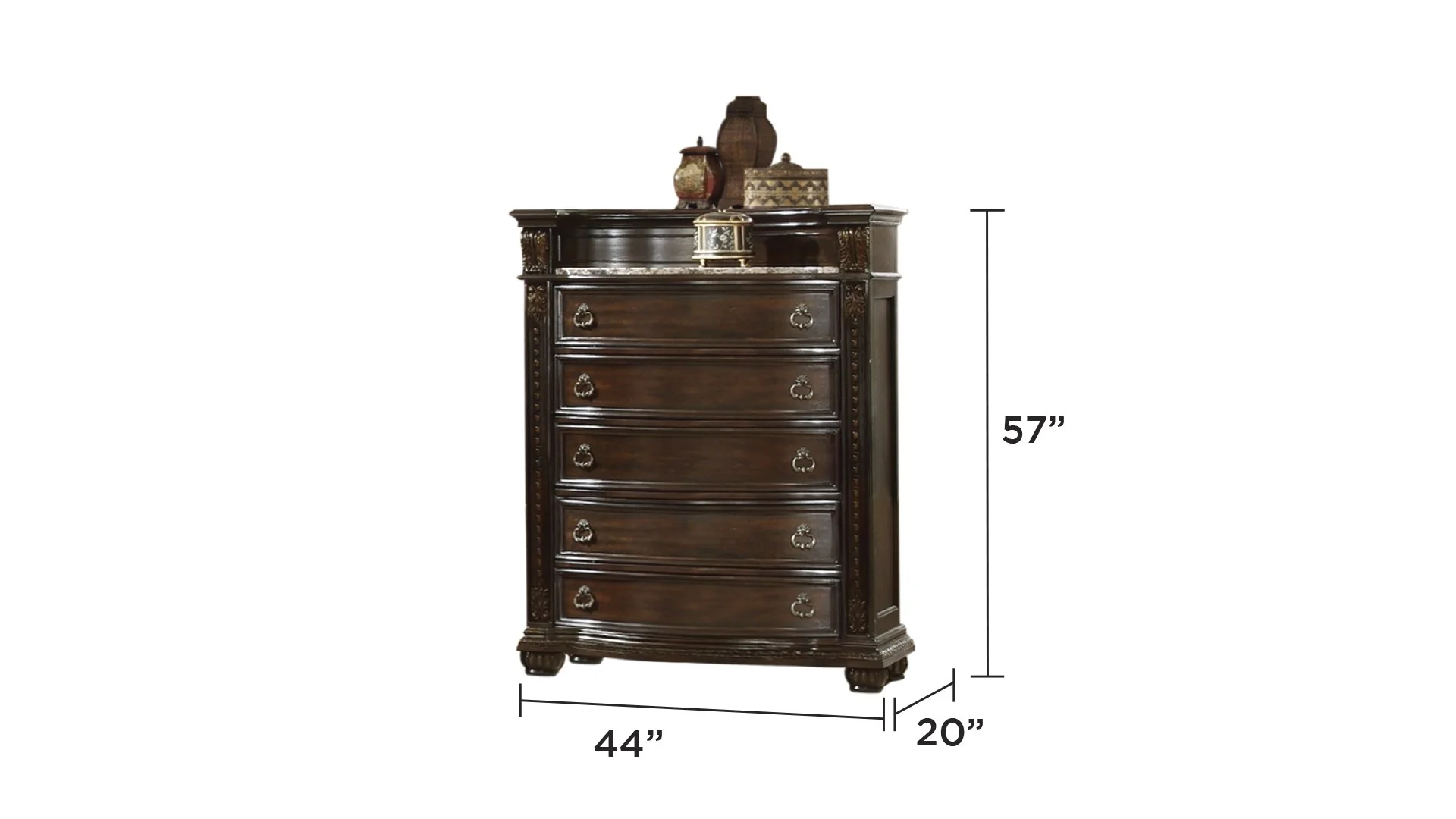 Roma 5 Pc Queen Bed Dark Walnut - Image 20