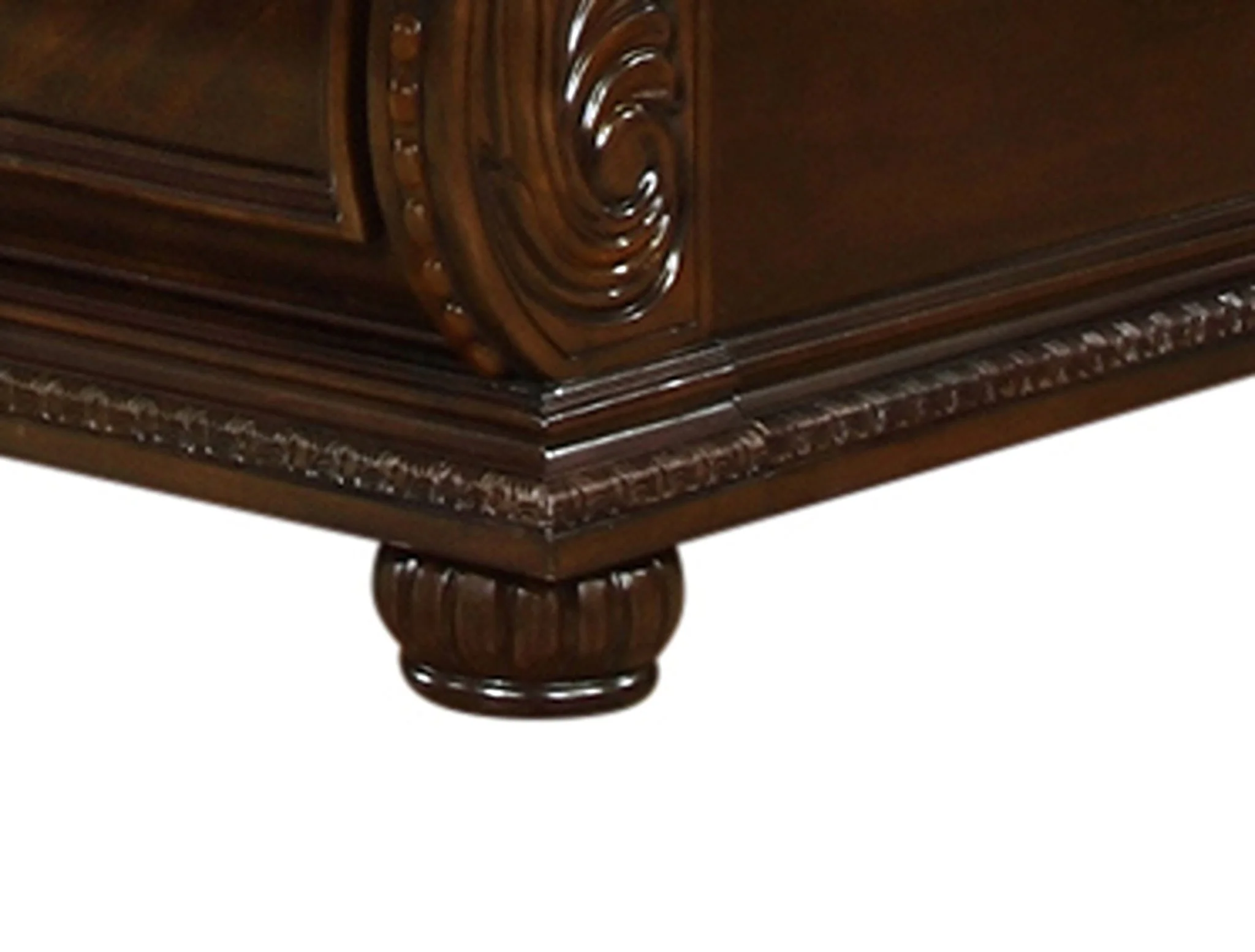 Roma Queen Bed Dark Walnut - Image 4