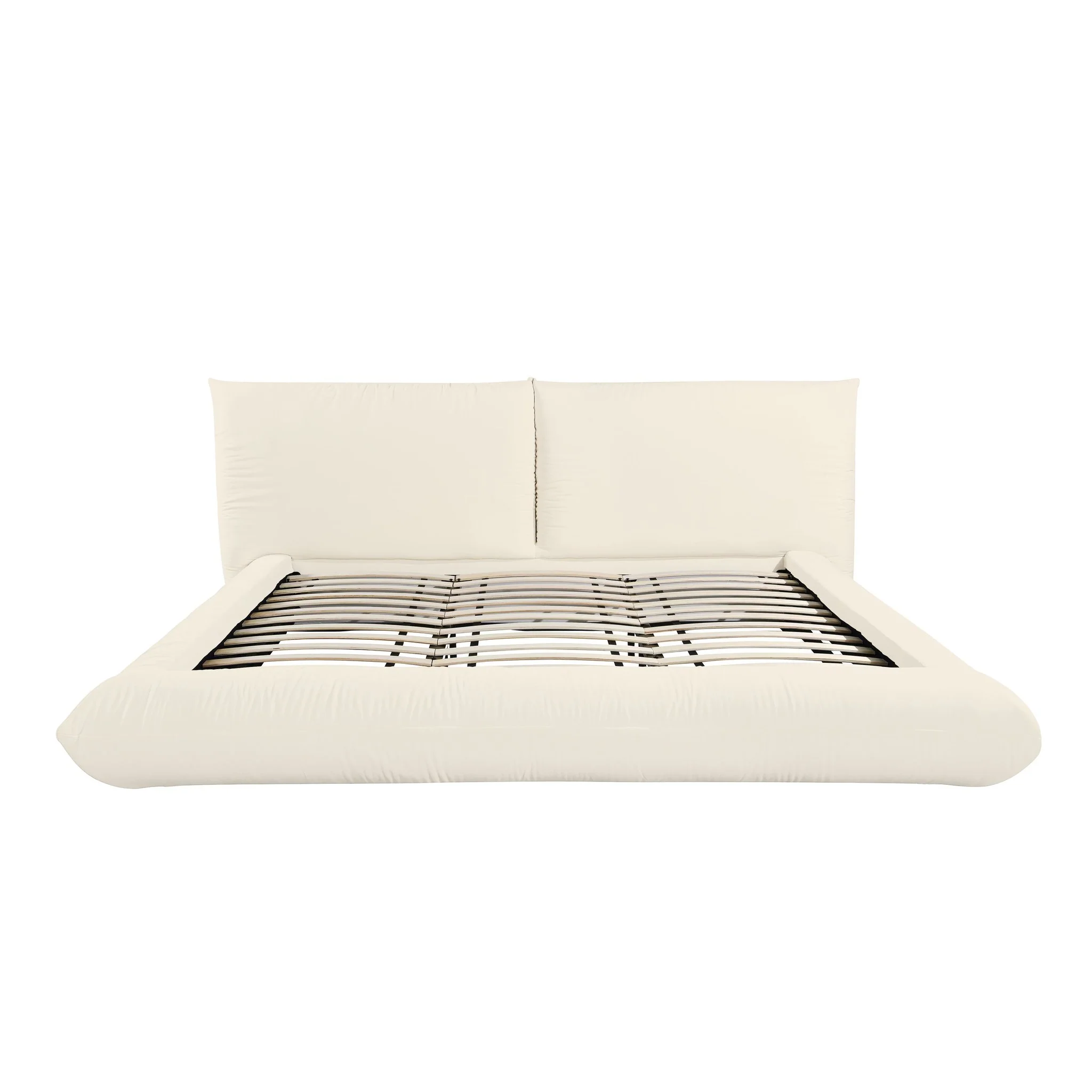 Romp Cream 100% Recycled Linen King Bed - Image 6