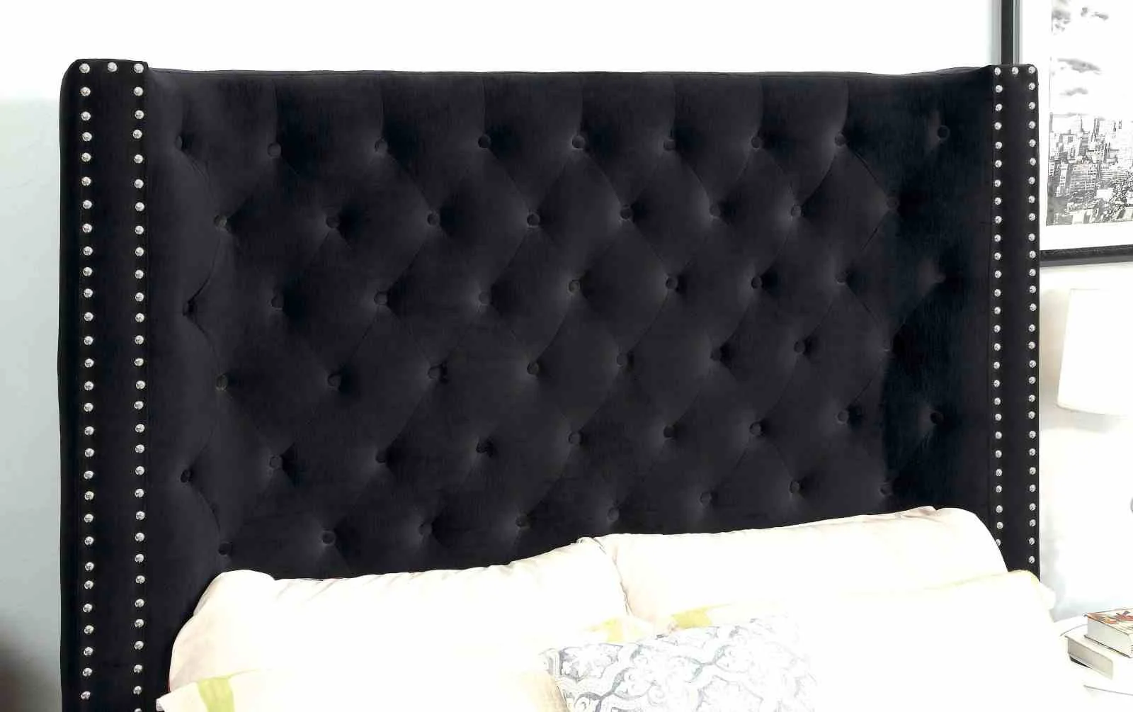Rosabelle Queen Bed, Black - Image 2