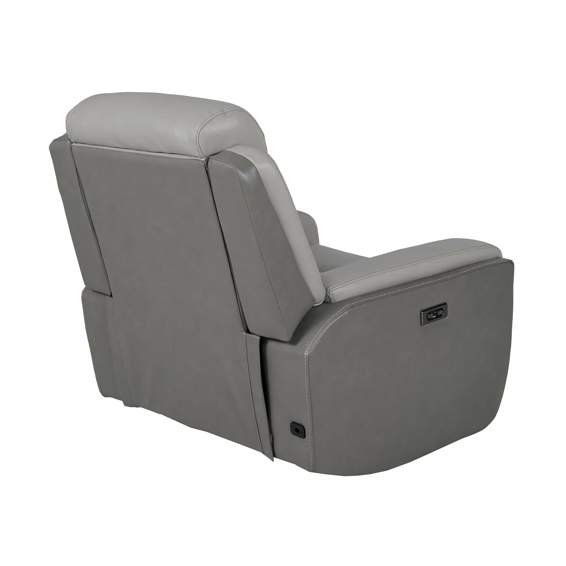 Rosalyn Zero Gravity Power Recliner in Silver and Gray Leather with Power Headrest - Image 7