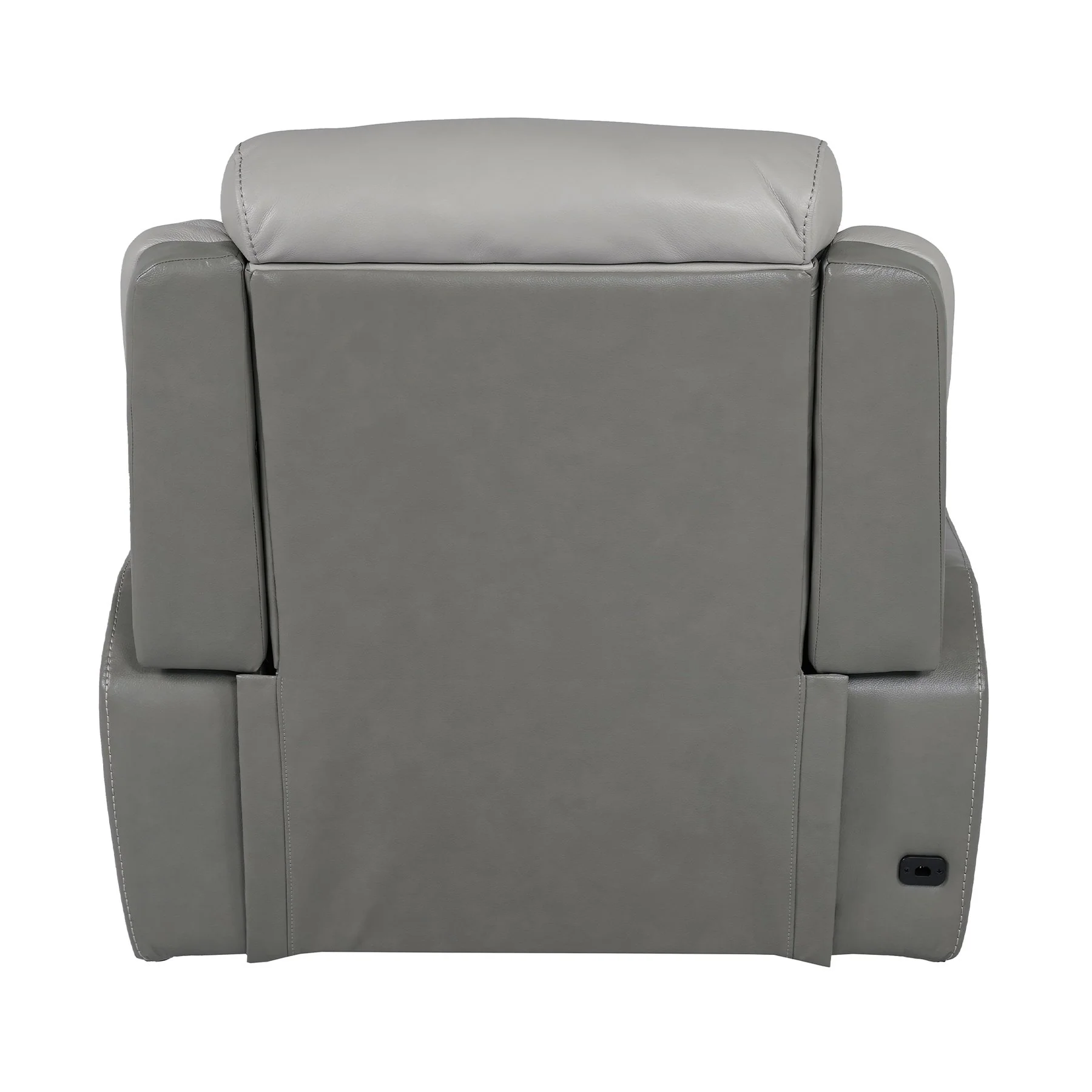 Rosalyn Zero Gravity Power Recliner in Silver and Gray Leather with Power Headrest - Image 8