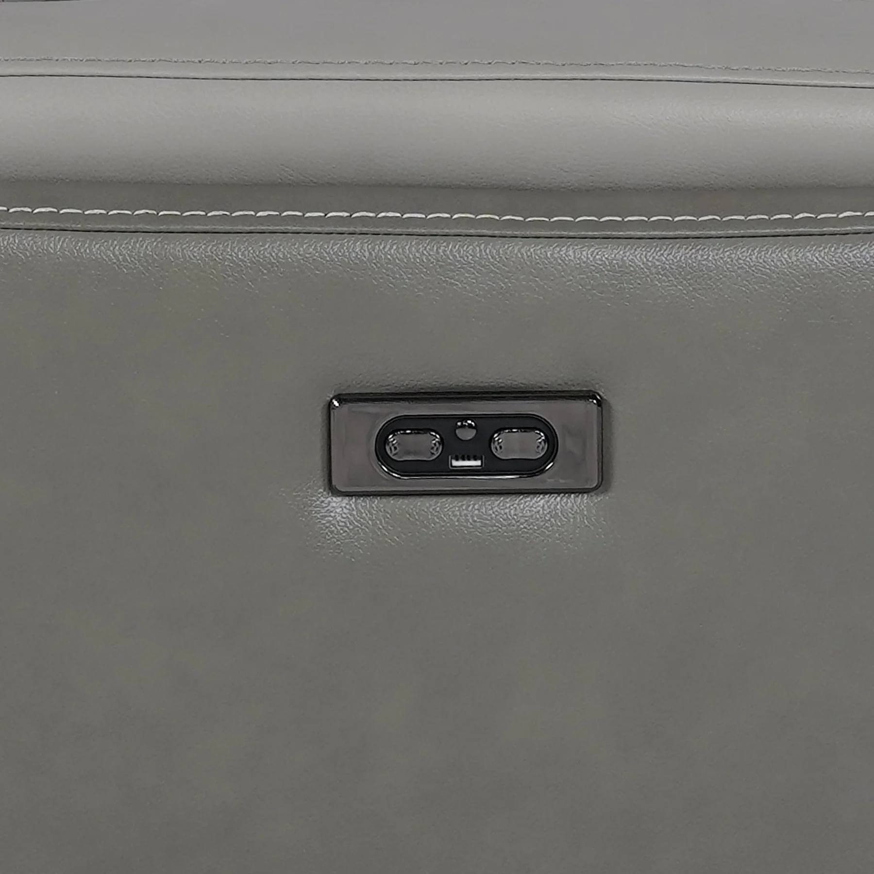Rosalyn Zero Gravity Power Recliner in Silver and Gray Leather with Power Headrest - Image 9