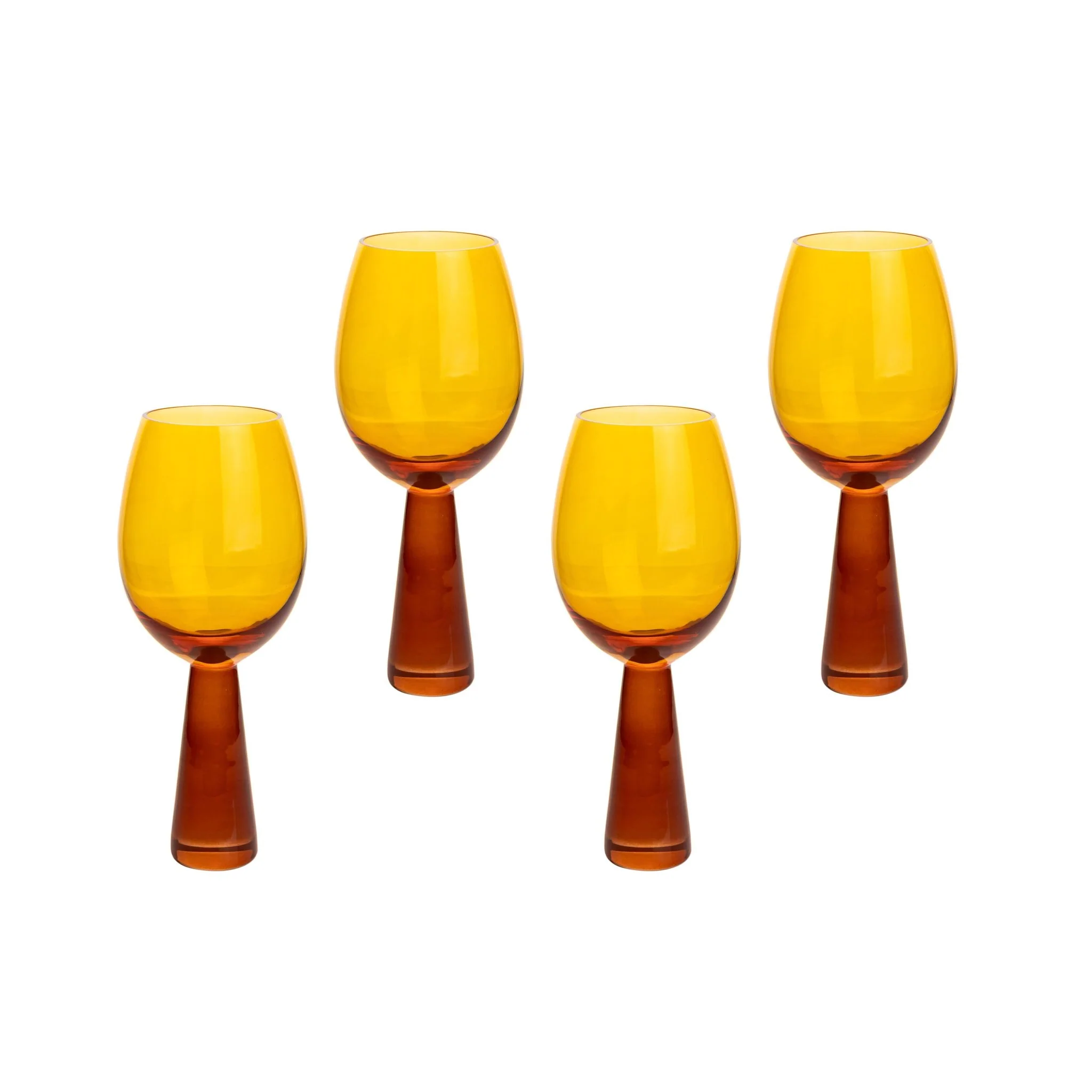 Rose Amber Wine Glasses - Set of 4 - Image 2