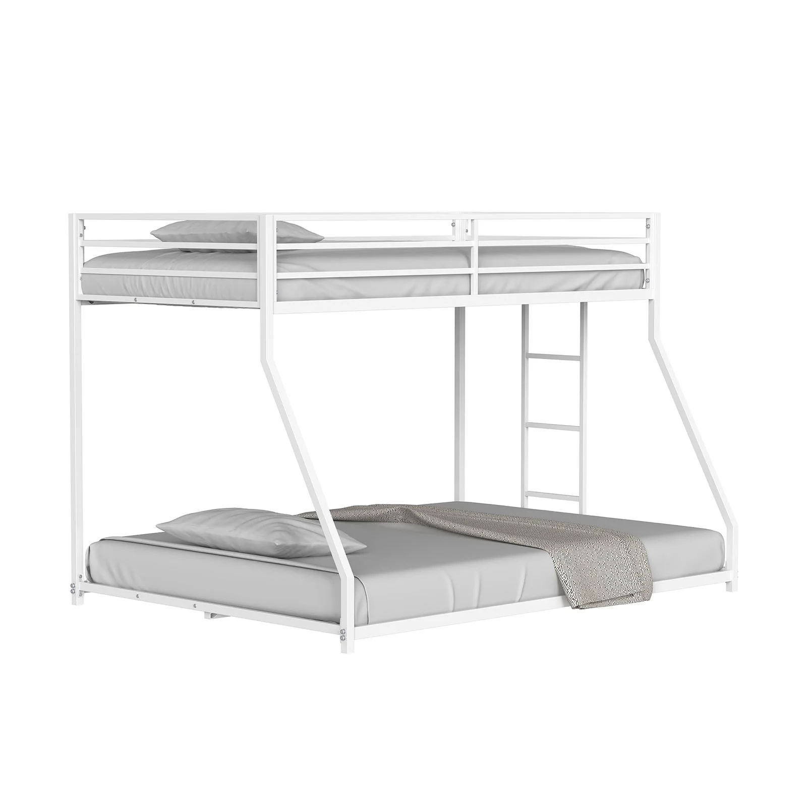 Rothwell Twin/Full Metal Bunk Bed, Matte White - Image 3